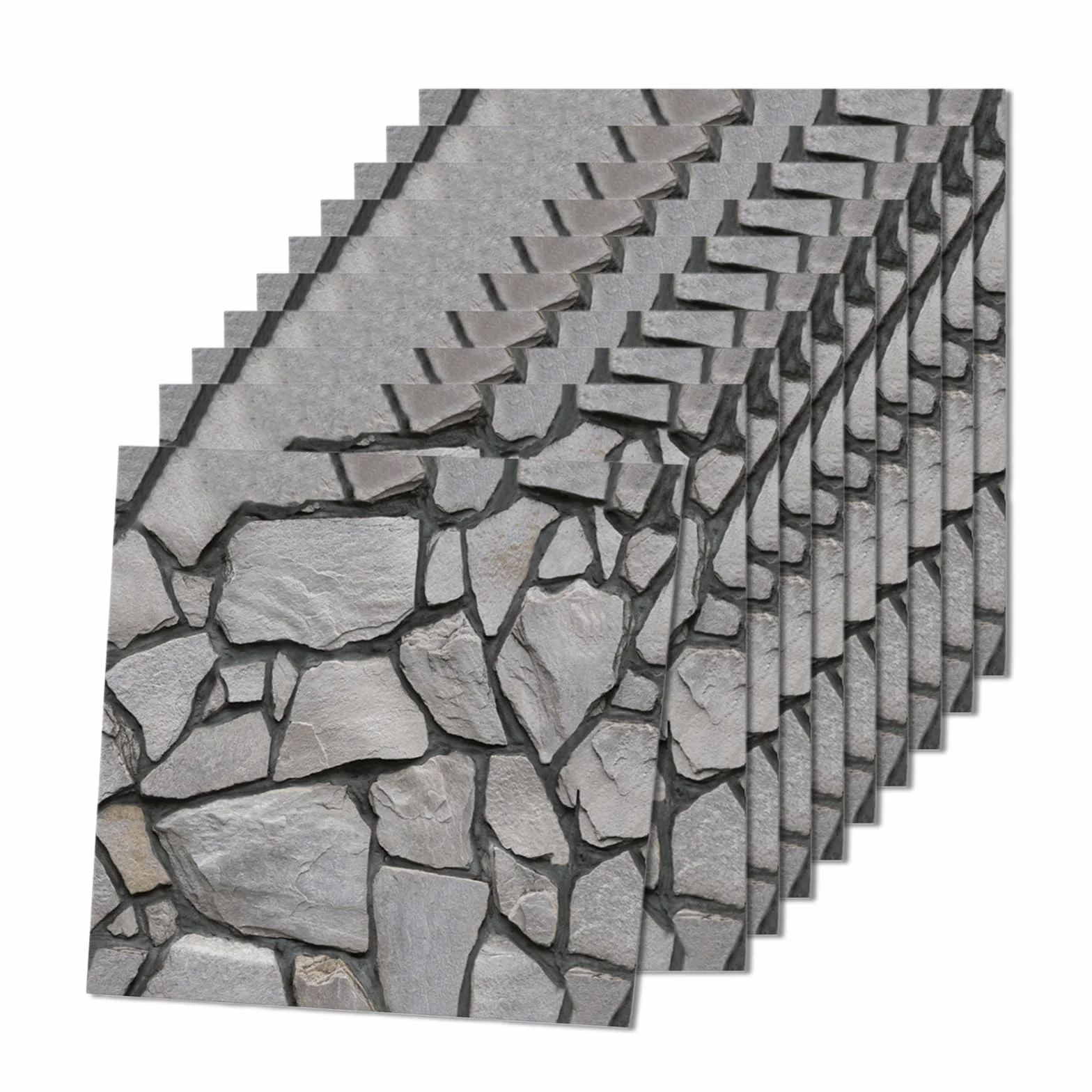 10 sztuk samoprzylepnych paneli ściennych 3D, 30 x 30 cm, samoprzylepna tapeta 3D, tapeta PCW, wodoodporna, tapeta o wyglądzie kamienia, folia ścienna, samoprzylepna, panele ścienne o wyglądzie