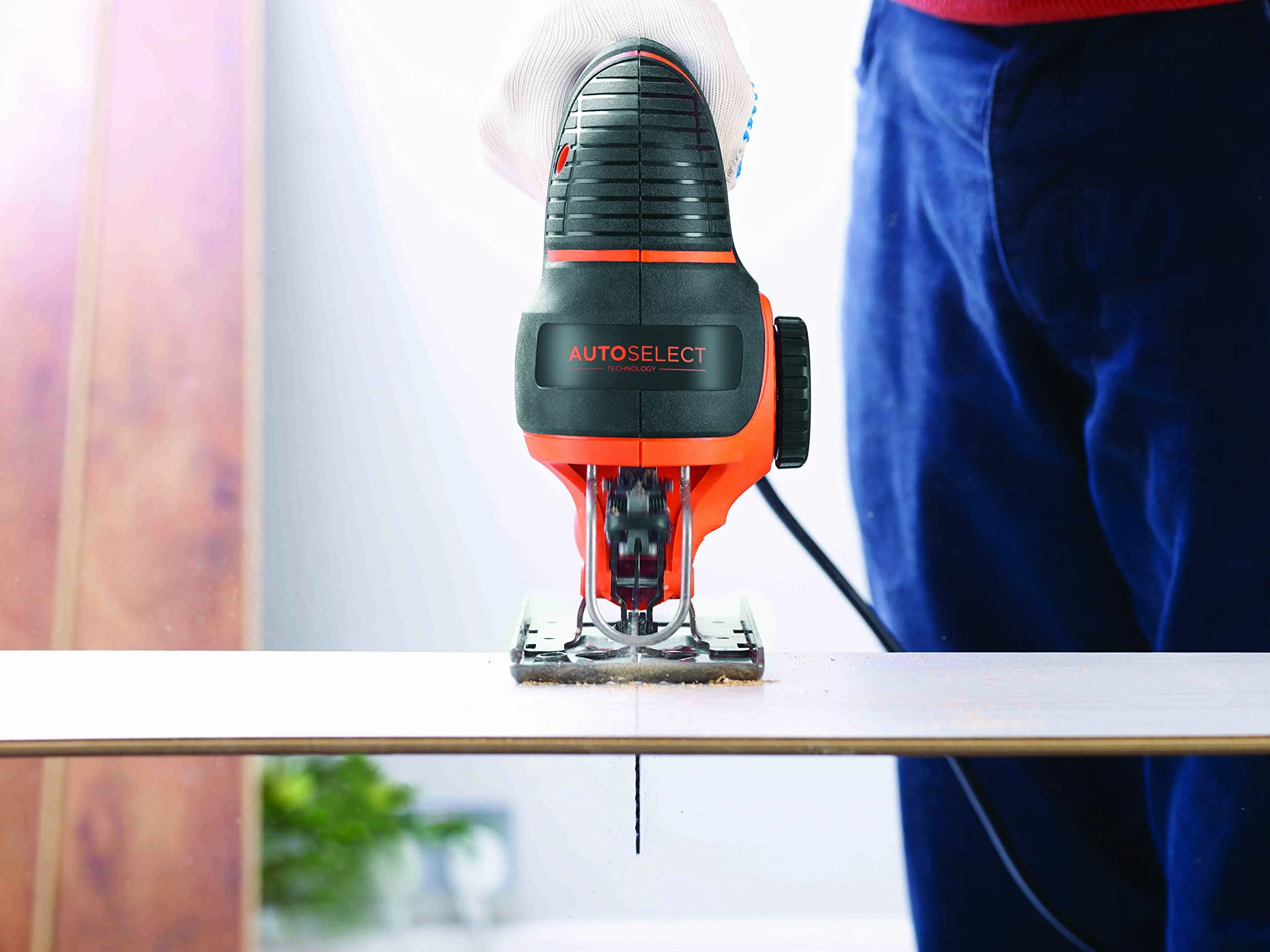 Black + Decker KS801SE AutoSelect wyrzynarka, 550 W, czarna, KS801SE-QS 550 W, 230 V