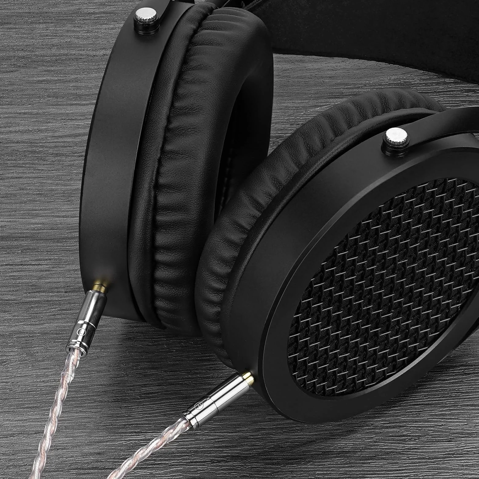 Geekria Apollo Copper Silver Braid Upgrade kabel audio kompatybilny z HIFIMAN SUSVARA ujawnił SUNDARA Ananda Arya HE4XX, 3,5 mm do podwójnego męskiego wymiennego kabla słuchawkowego 3,5 mm