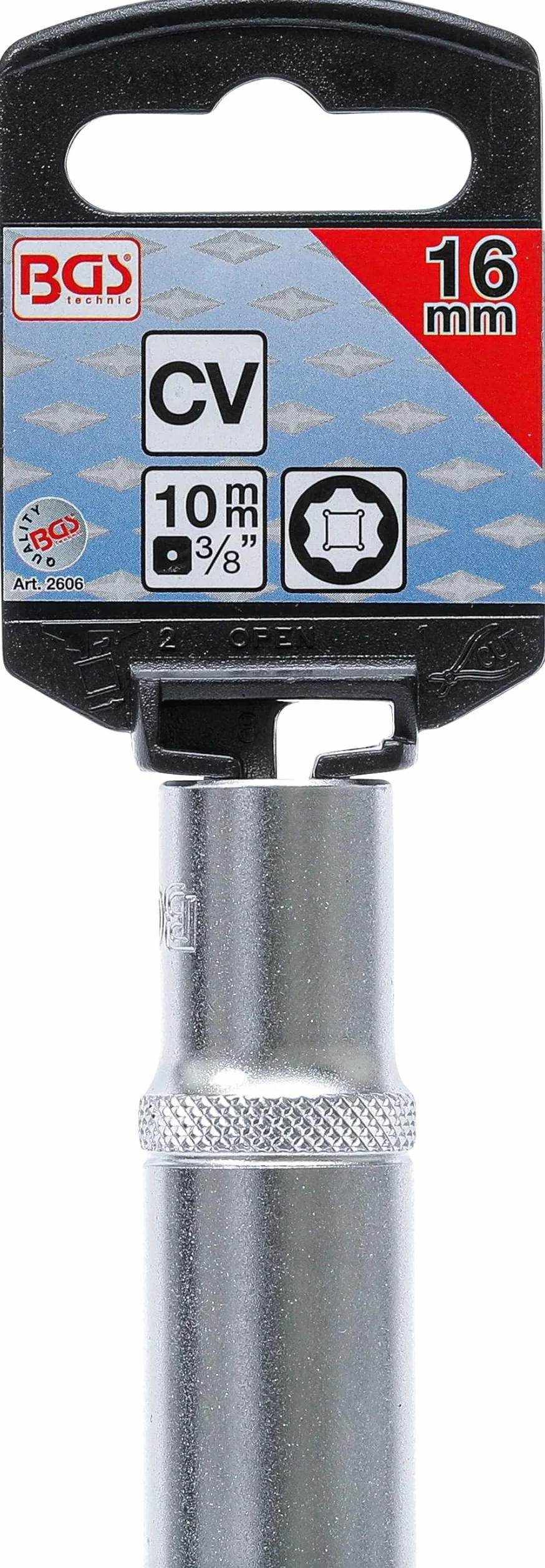 BGS 2606 | Nasadka klucza Super Lock, głęboka | 10 mm (3/8") | 16 mm