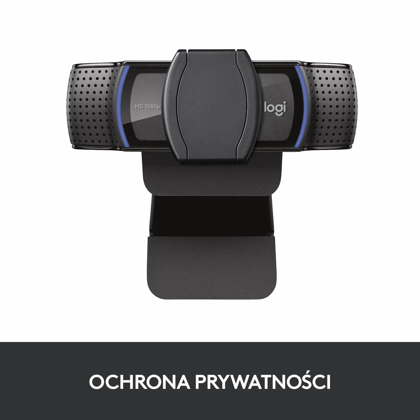 Logitech Full HD Pro C920 kamera internetowa, panoramiczne wideorozmowy i nagrywanie 1080p HD, automatyczna korekcja światła, mikrofony z redukcją szumów, stworzona do spotkań streamingu - Czarny