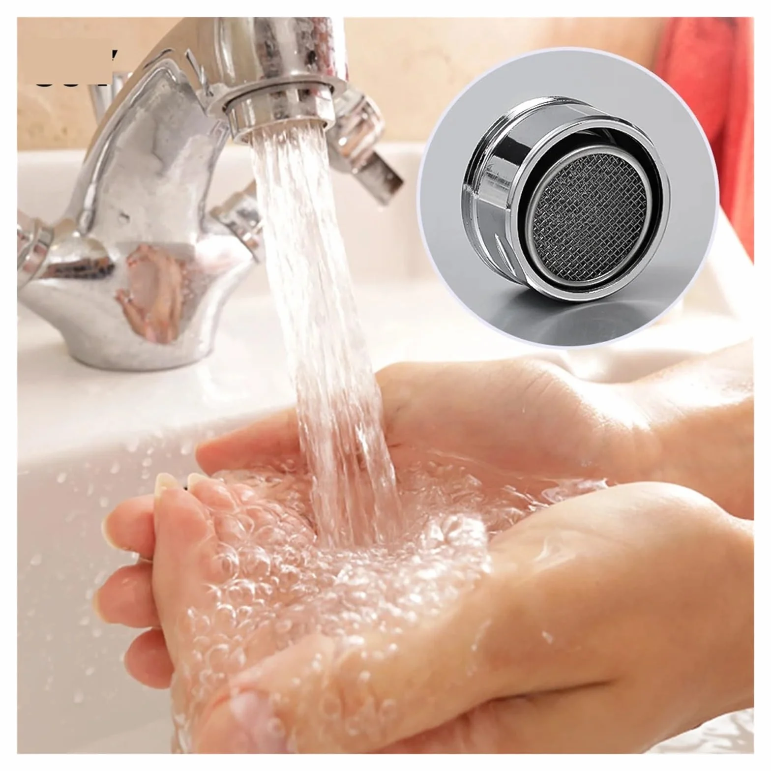 CMBSSTFC Aeratory Bateria oszczędzająca wodę Gwint dyszy kranu Wymienny filtr do kranu kuchennego Usta Bateria do łazienki Bubbler Części łazienkowe Łatwa instalacja (1 szt.)