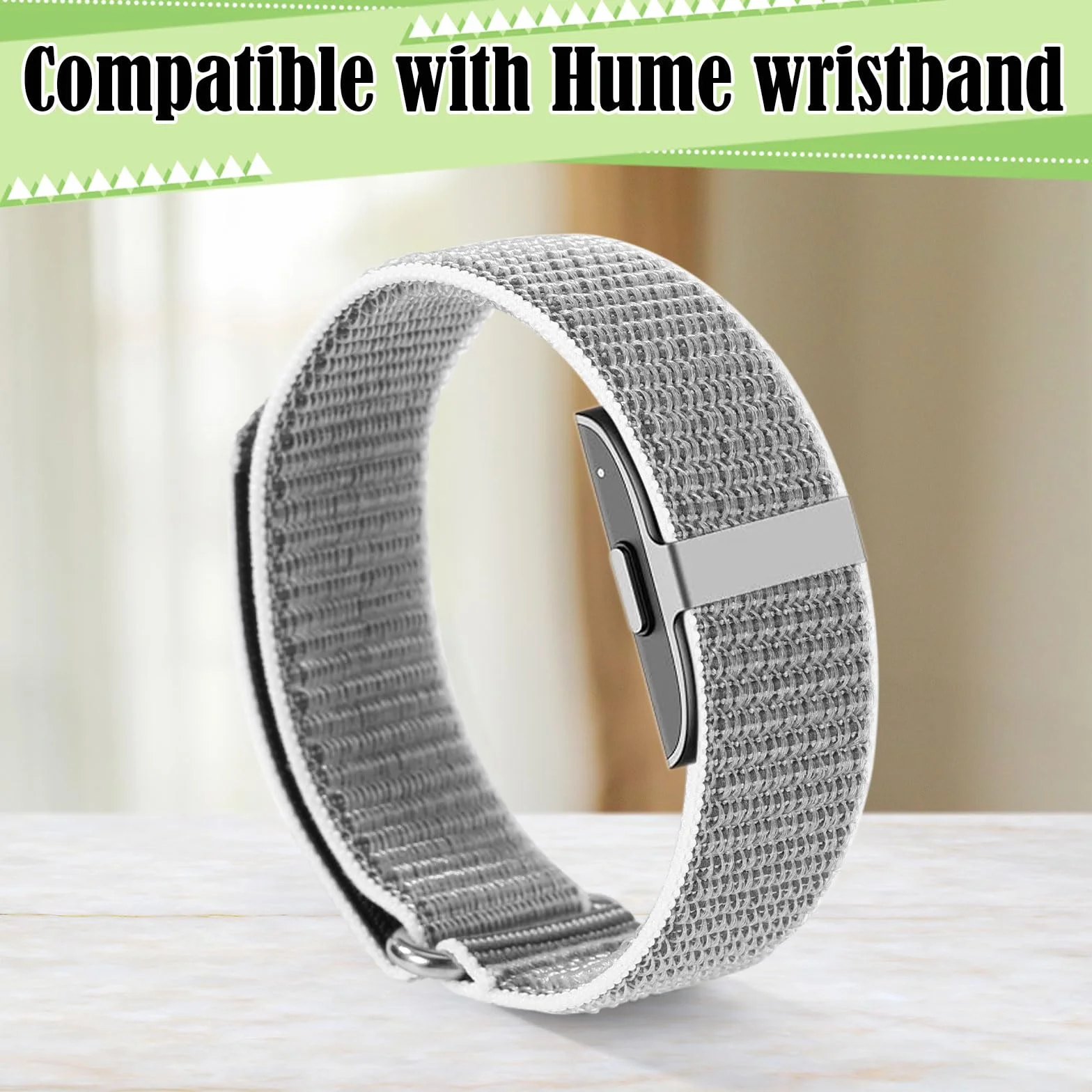 Pasek Wymienny do Opaski Hume Health Band 26,8 x 2 cm Regulowany Szary