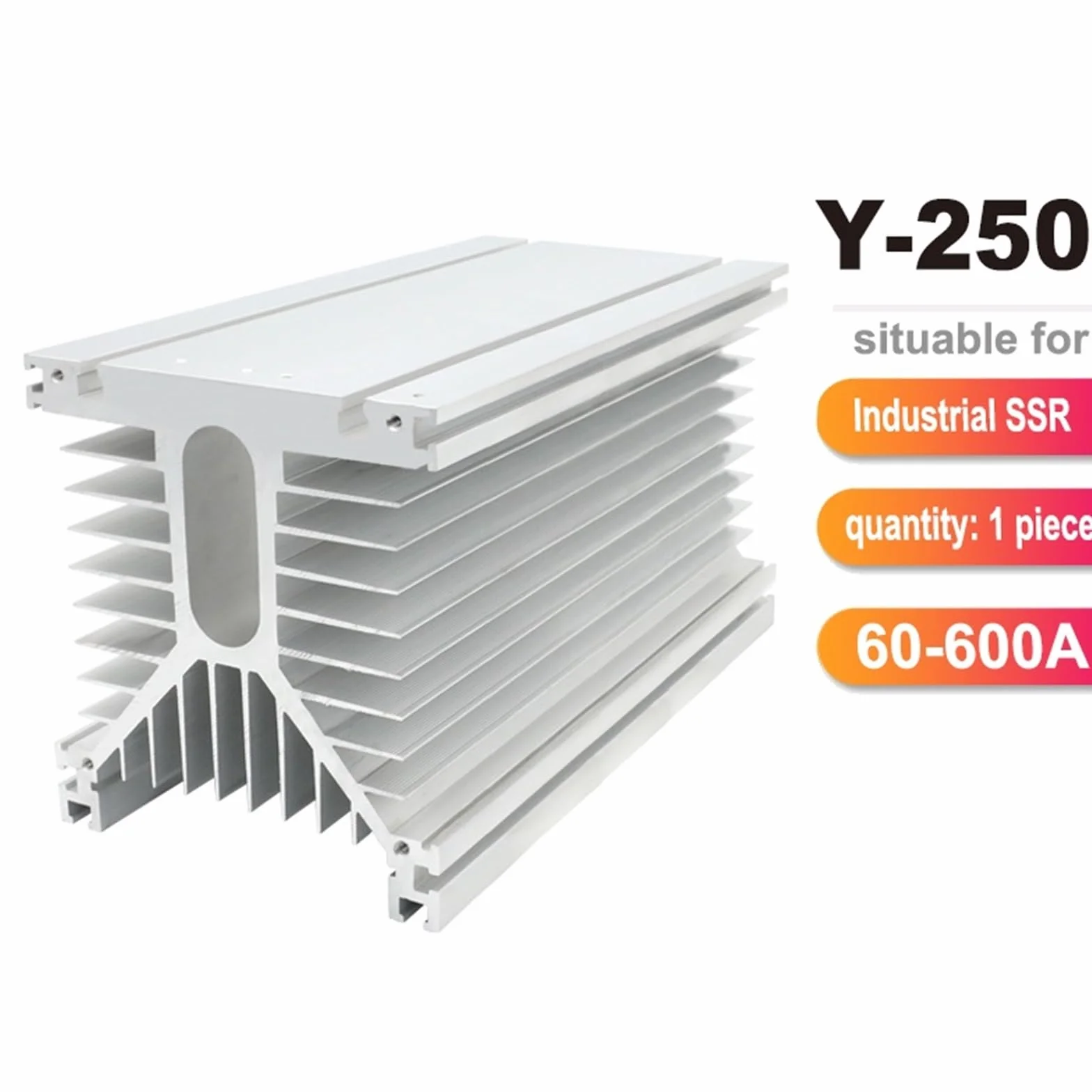 Radiator Y-250 moduł dużej mocy 250x125x135 mm do SSR 60-600A