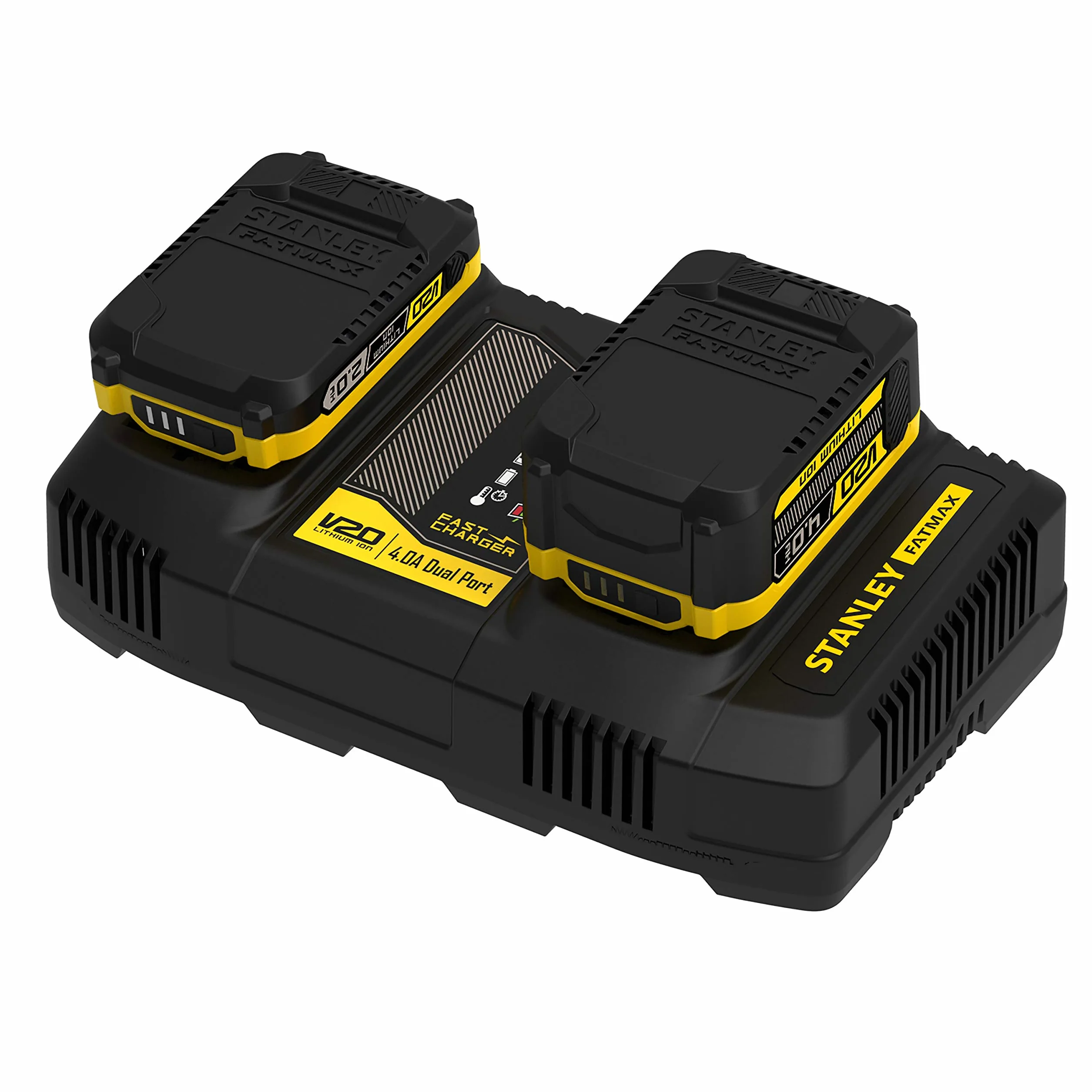 STANLEY Profesjonalny Ładowarka dual v20 li-ion 18v 4a dla profesjonalistów i majsterkowiczów do codziennego użytku 18v