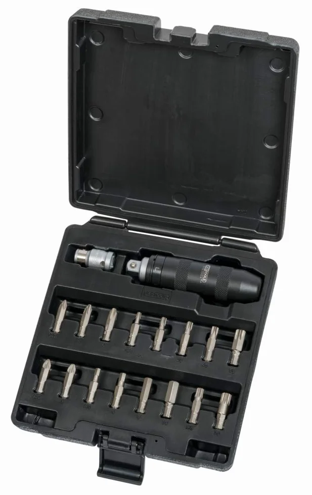 KS Tools 515.2 zestaw wkrętaków udarowych z bitami, 18 sztuk, biały