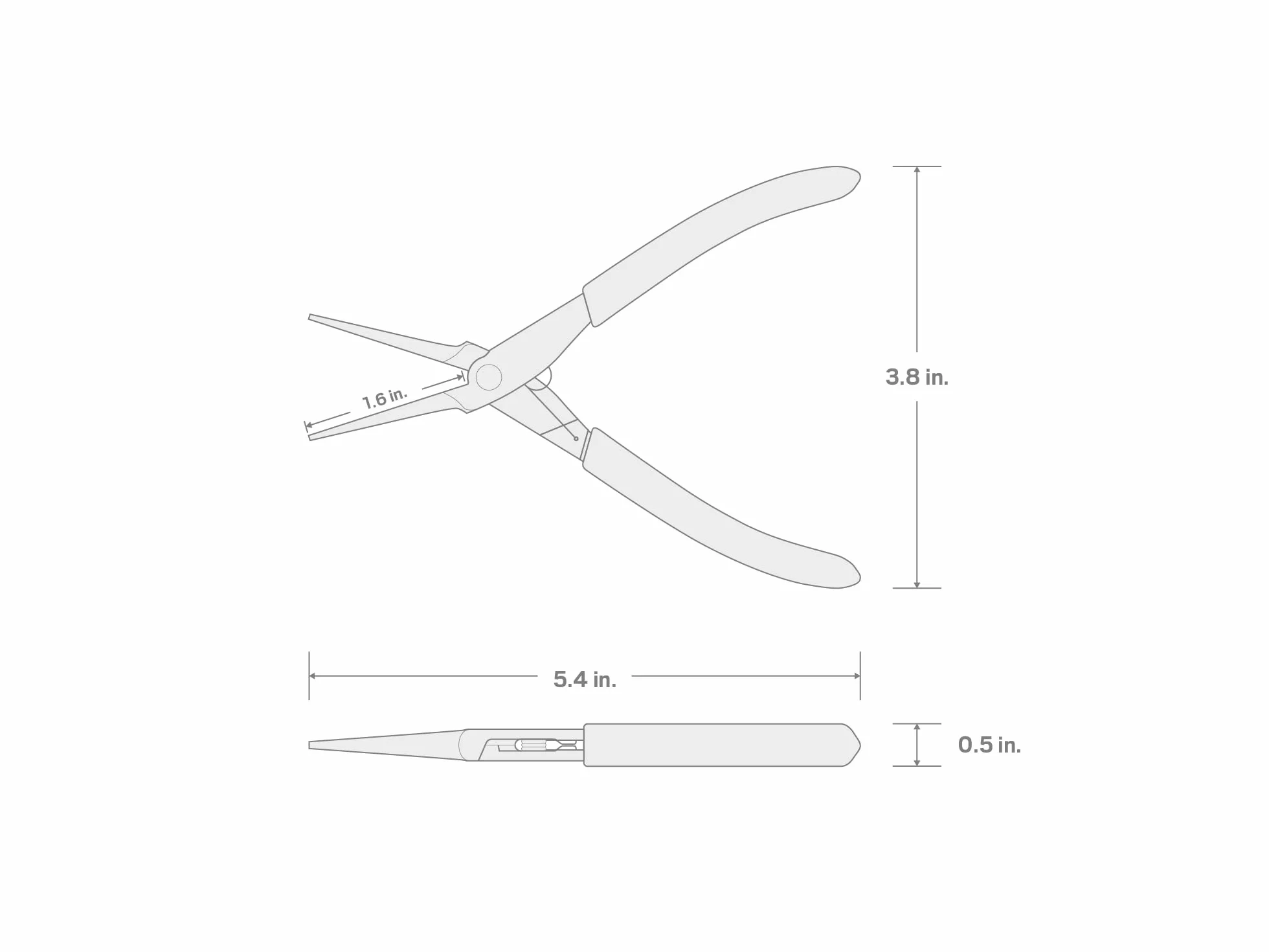 TEKTON Mini szczypce igłowe, gładkie szczęki | PMN03001
