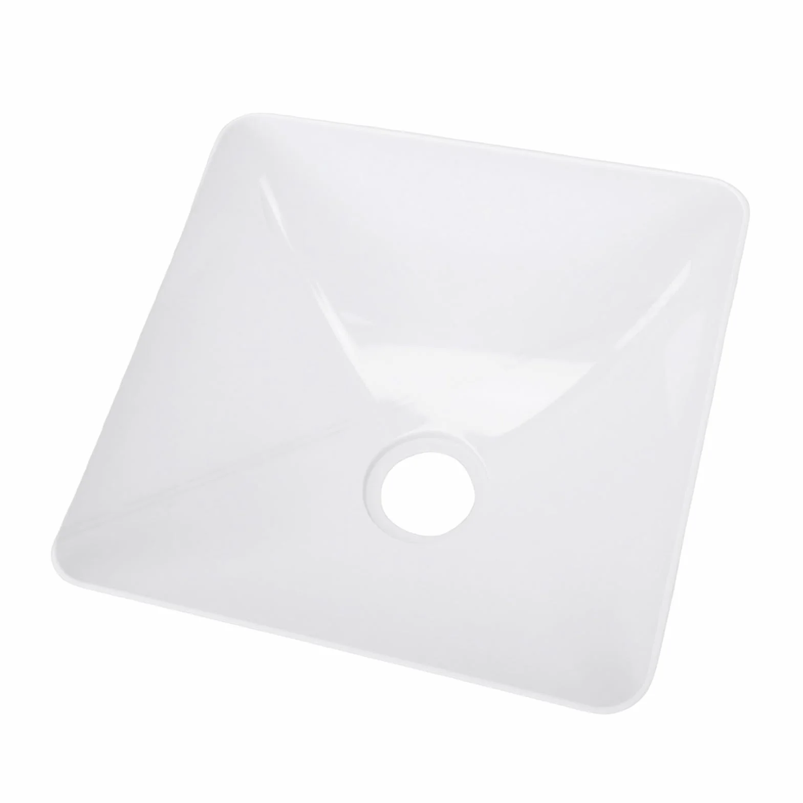 Akrylowa Umywalka do łazienki do Pojazdu Kempingowego, Kwadratowy Zlew Kuchenny Pojazdu Kempingowego 11,3 X 11,3 X 5,6 Cala, Wpuszczany Uchwyt Blatu, Otwór Odpływowy 50 Mm, oszczędność