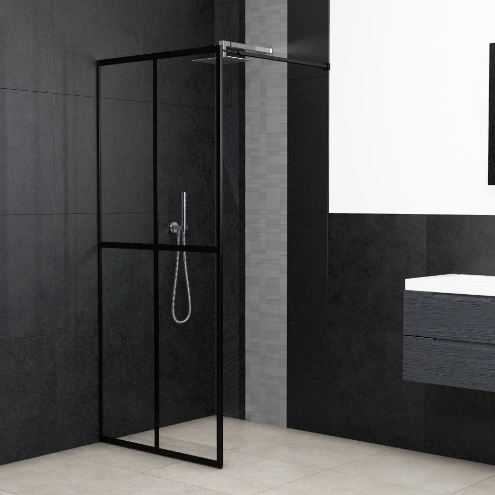 Fengshui Ścianka prysznicowa Walk-in prysznic 140 x 195 cm szkło przezroczyste | Szkło bezpieczne 5 mm, aluminiowa rama, regulowany profil, łatwe czyszczenie