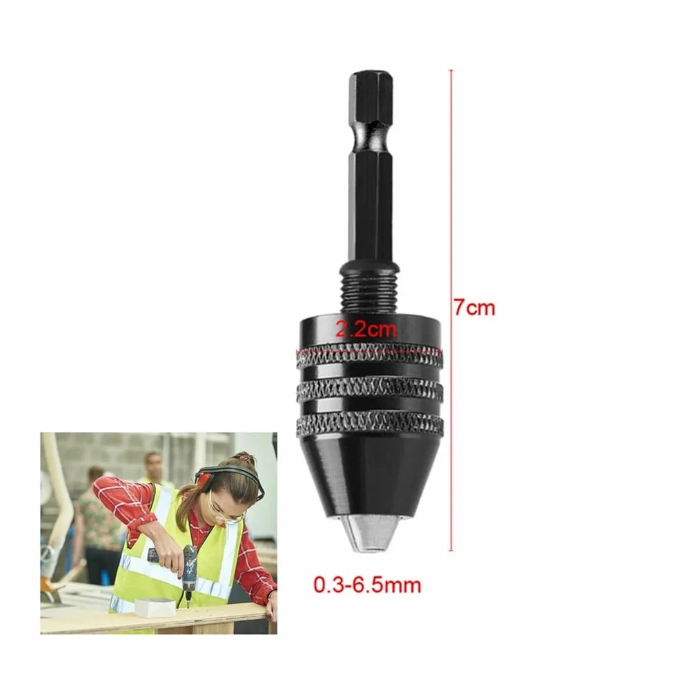Uchwyt wiertarski Wkrętak bezkluczowy Klucz udarowy Adapter Elektryczny mikrosilnik Zacisk Mini uchwyt wiertarski Oprawa Wiertła z chwytem sześciokątnym Adapter bitów (Kolor: 0,3-3,4 3 mm)