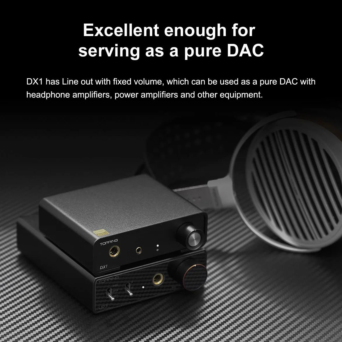 Topping DX1 DAC/Amp do słuchawek, czarny