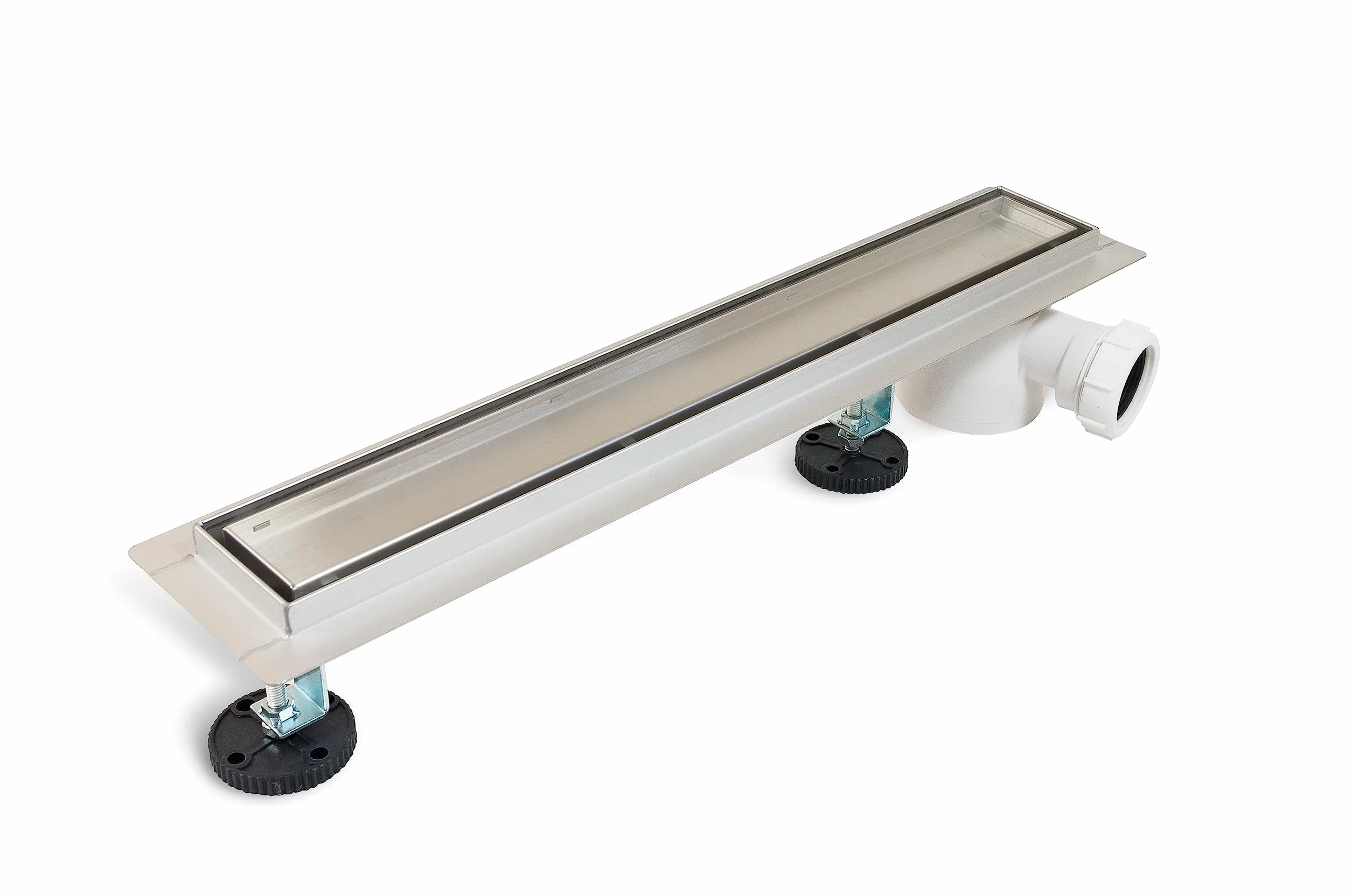 Odpływ liniowy 60 cm ze stali nierdzewnej, z bocznym syfonem, kompletny zestaw, odpływ prysznicowy dwustronny z panelem lub pod płytkę, Side Drain 2w1
