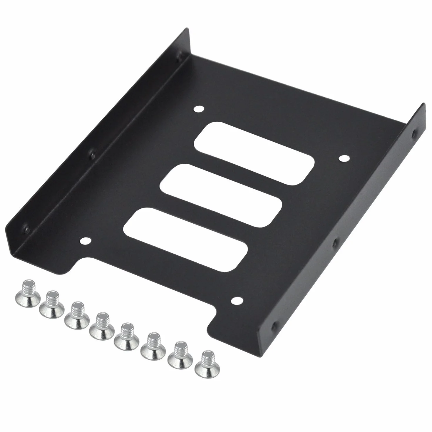 TRIXES Czarny metalowy wewnętrzny zestaw montażowy do 2,5-calowych dysków SSD i 3,5-calowych dysków twardych