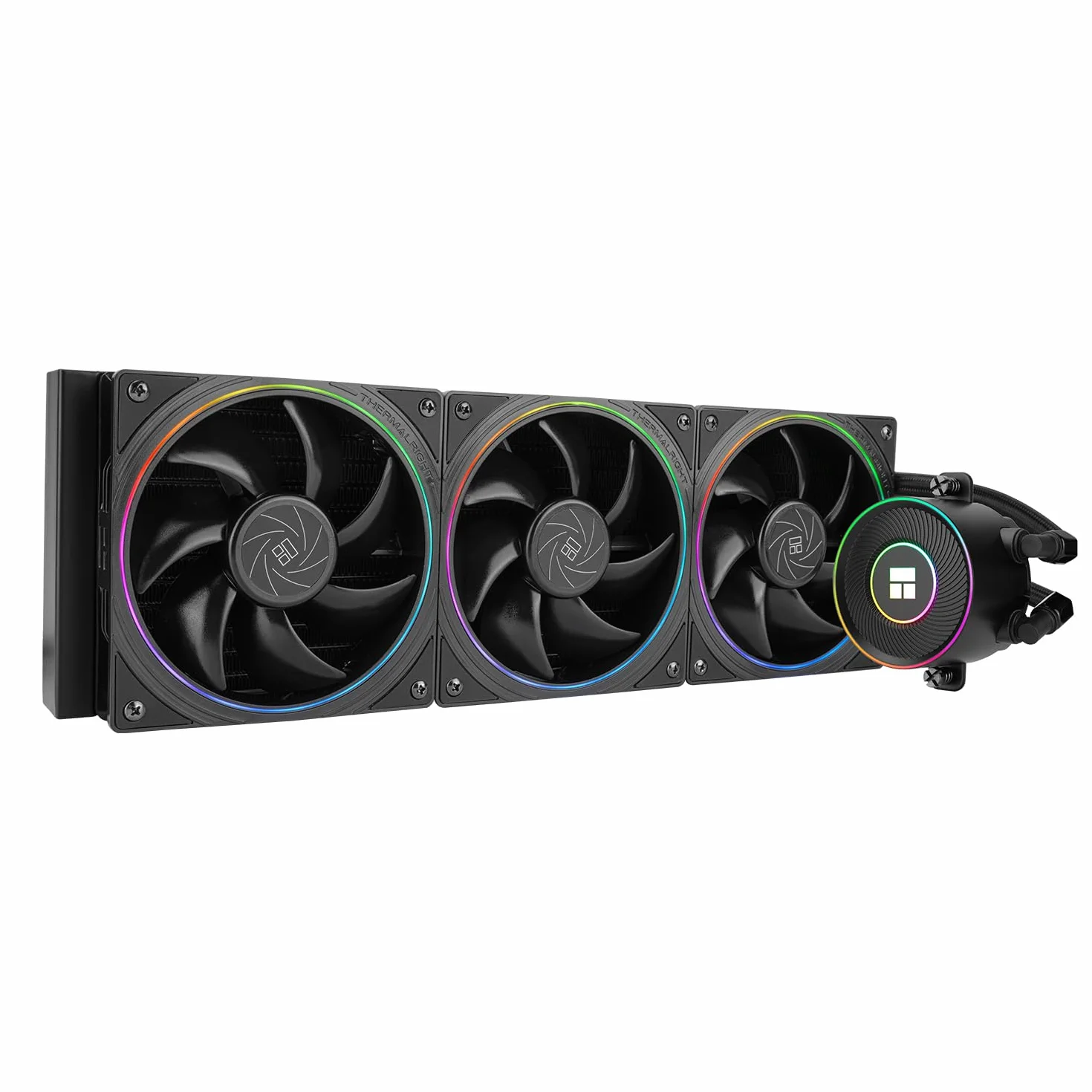 TR-Thermalright Aqua Elite 360 V5 ARGB Black chłodziarka cieczy do CPU, chłodzenie AIO 360 mm, 3 wentylatory PWM – ARGB – 2000 obr./min, do AM4/AM5, Intel LGA1851/1700/115x/1200 (czarny)