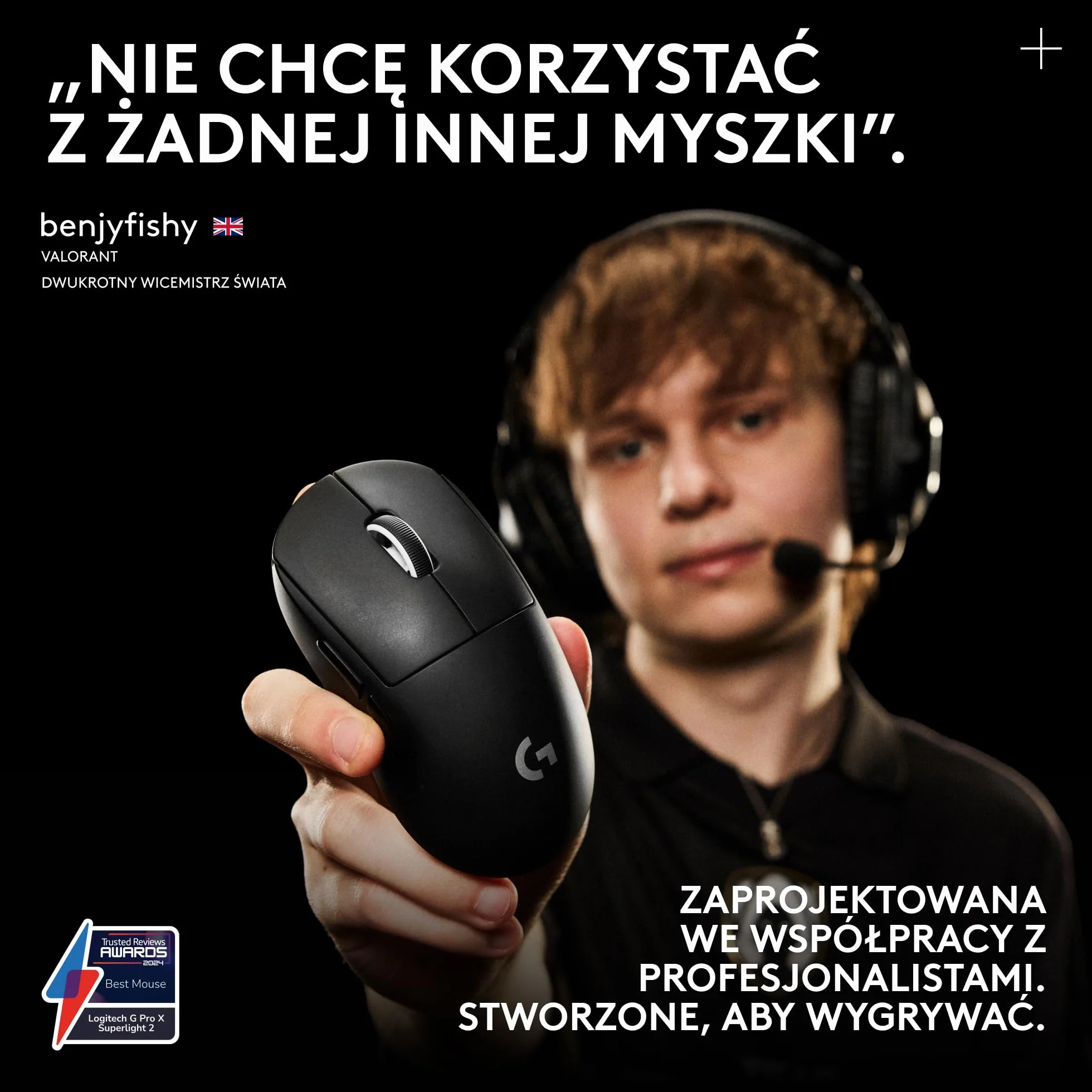 Logitech G PRO X SUPERLIGHT 2, bezprzewodowa mysz do gier, 60 g, 44 tys. DPI, 8 kHz, USB-C, PC/Mac-Biały
