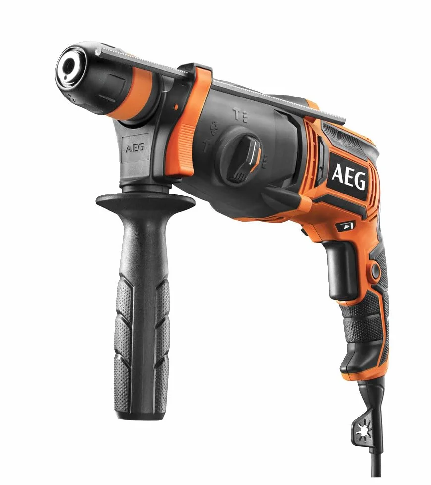 AEG - Perfo-dłutownica Sds-Plus 24 mm 800 W, 2,7 dżuli, wiertło w betonie 24 mm/drewno 30 mm/metal 13 mm, w zestawie z 3 wiertłami i 2 dłutami - KH24IXE Kit1