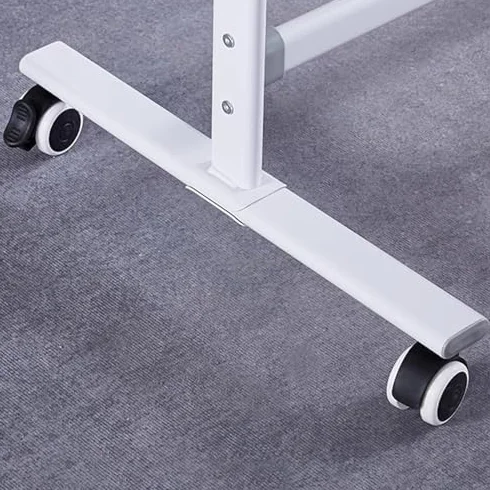 122 cm x 91 cm magnetyczna tablica suchościeralna na kółkach, dwustronny uchwyt na muzykę, idealny do klasy, biura lub użytku domowego, łatwa mobilność i wszechstronny wyświetlacz