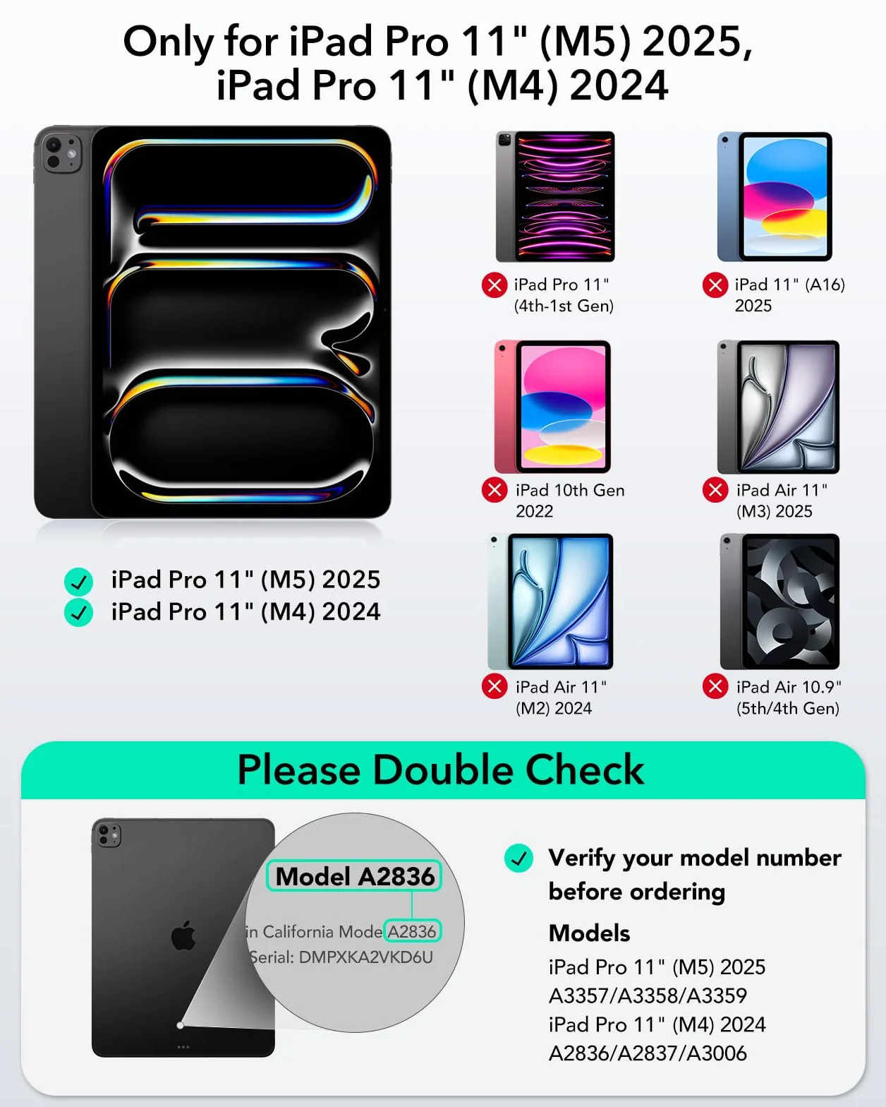 ESR Etui z klawiaturą do iPad Pro 11" M5 M4 2025 2024 magnetyczna zdejmowana klawiatura duży gładzik Click-Anywhere podświetlane klawisze seria Shift ciemnoszare