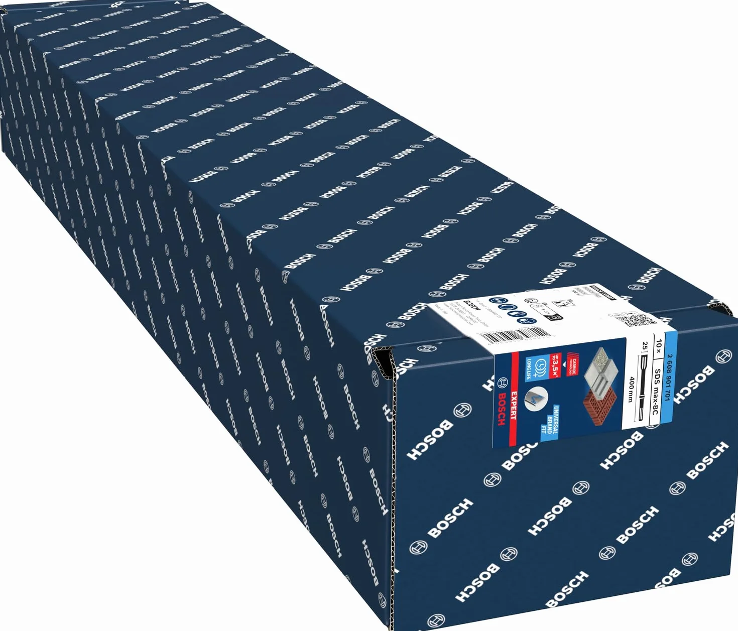 Bosch 10x Dłuto płaskie EXPERT SDS max-8C (do Beton, Cegła, Długość 400 mm, Professional Akcesoria Młot udarowo-obrotowy)