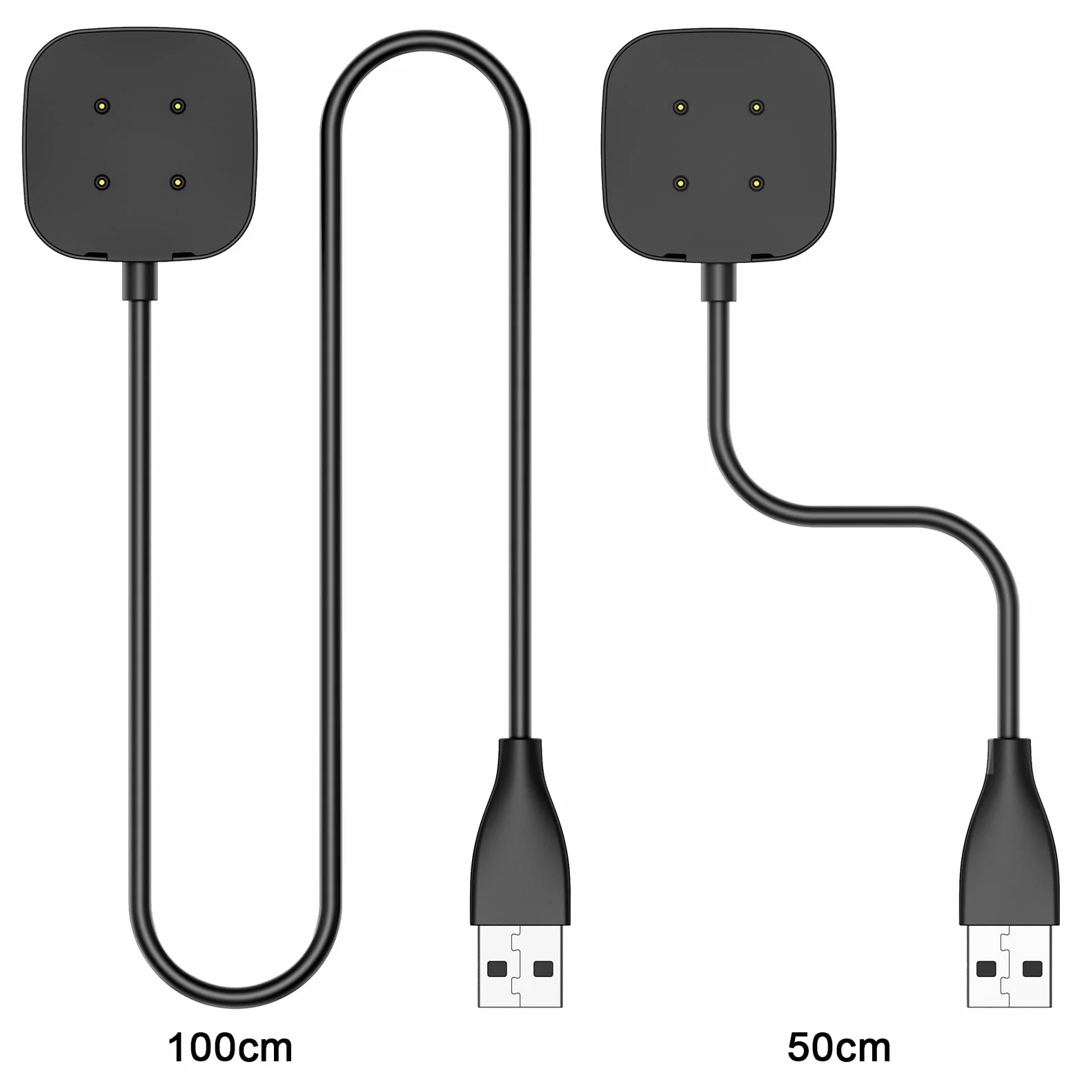 Oumida Kabel do ładowania kompatybilny z Fitbit Versa 4 / Sense 2 / Versa 3/Sense ładowarka, 50 cm i 100 cm / 3,3 ft USB stacja ładująca Charger Cable Dock do Fitbit Versa 4/Versa 3/Sense (100 cm x 1