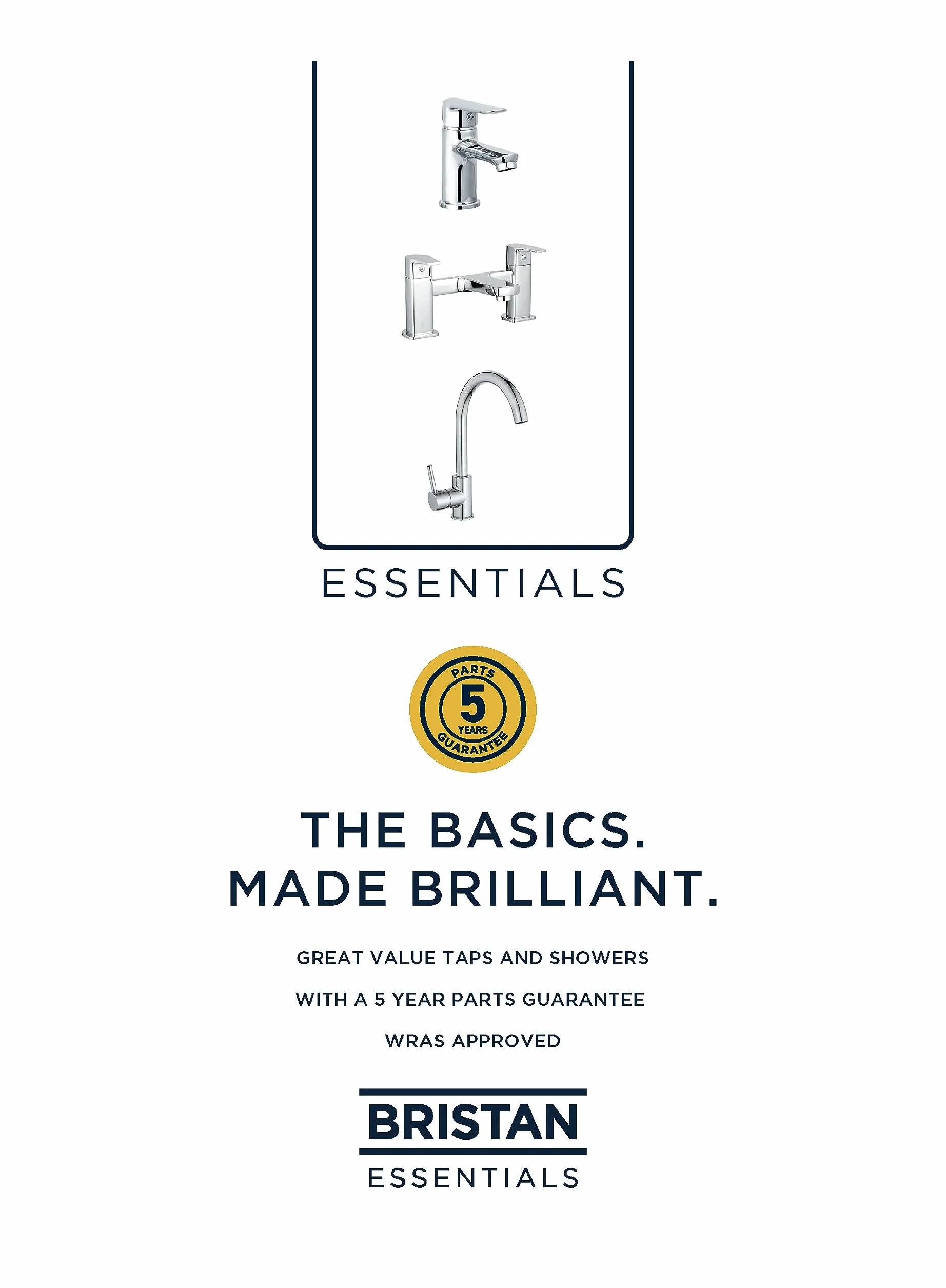 Bristan Essentials Aster Baterie łazienkowe, bateria prysznicowa