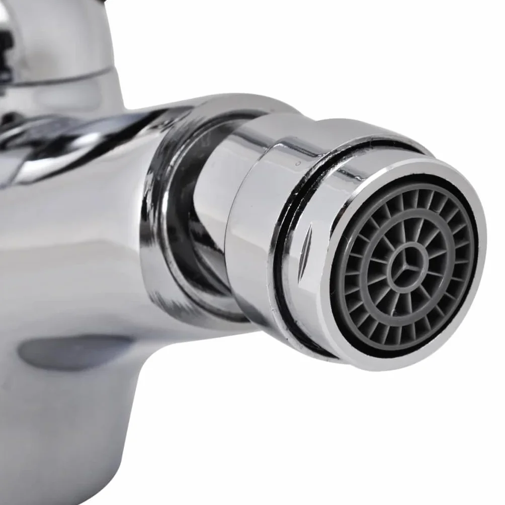 Bidet krany 2 sztuki chromowane z ceramicznym wkładem mieszającym bateria ze stopu cynku w zestawie elastyczne węże ze stali nierdzewnej i akcesoria instalacyjne do łazienki i umywalki