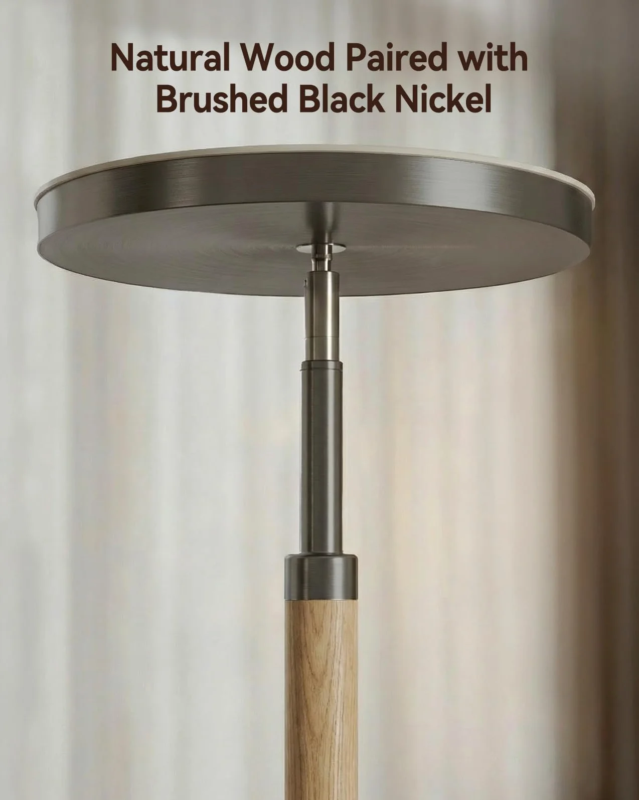 JOOFO Drewniana lampa podłogowa Torchiere, super jasna, bezstopniowa ściemniana, lampa stojąca LED, z pilotem zdalnego sterowania, regulowana temperatura barwowa 3000-6500 K, z timerem, do salonu