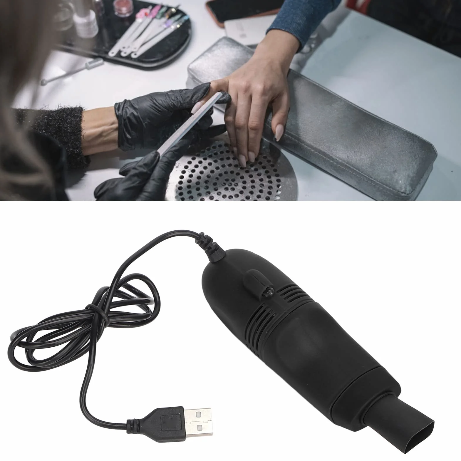 Mini Odkurzacz USB Zamiatarka do Klawiatury Czarny