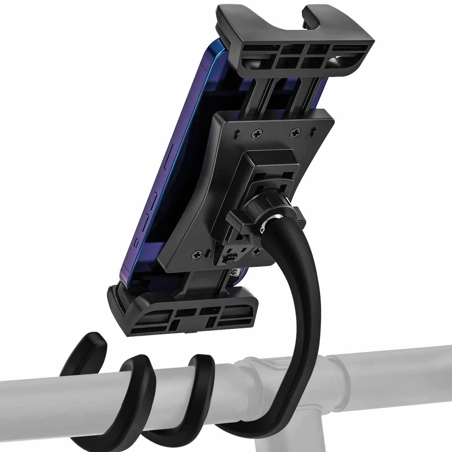 Uchwyt na telefon z gęsią szyją, stojak obrotowy 360°, kompatybilny ze smartfonami 11.9-32.8 cm