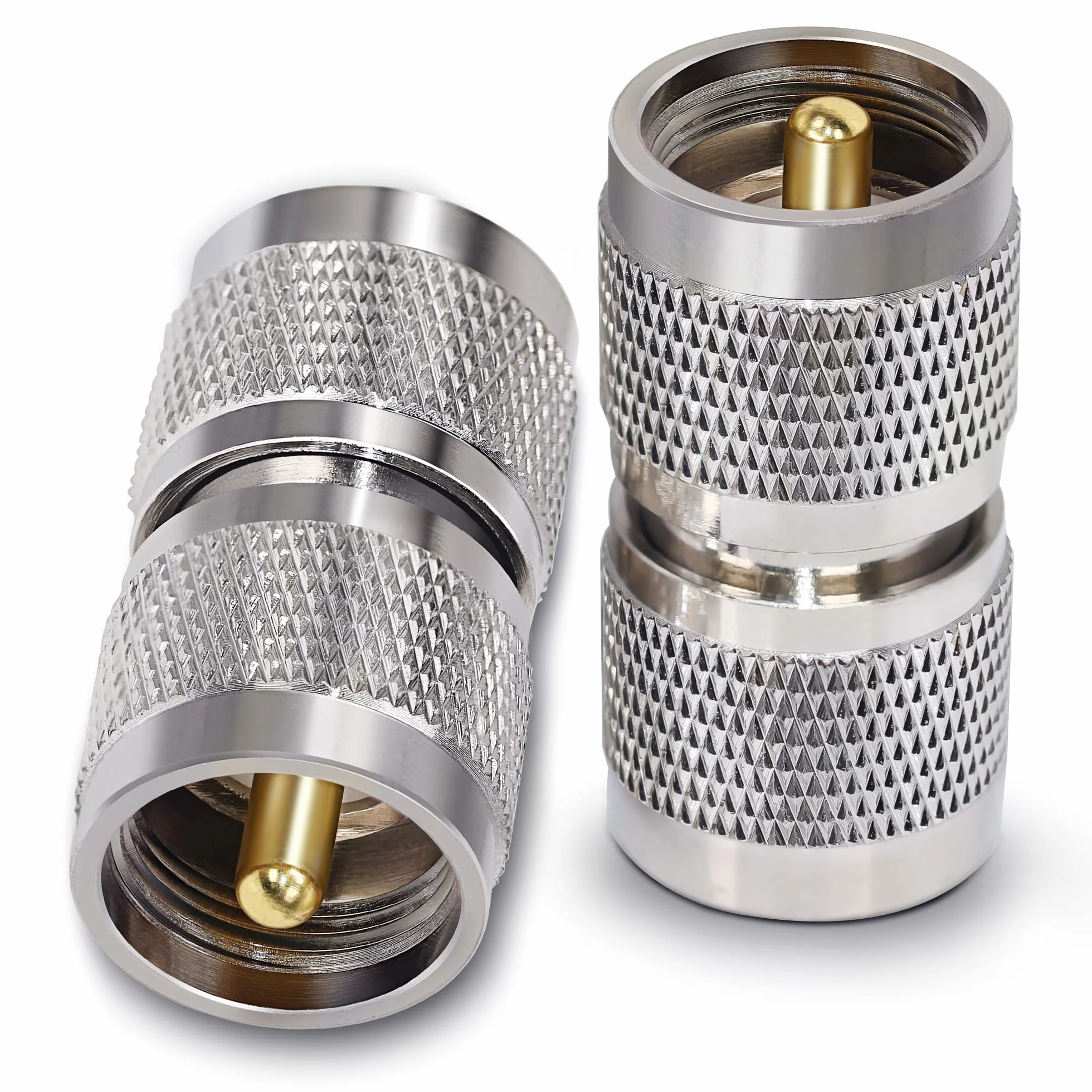 Wtyczka koncentryczna UHF TUOLNK PL259 Wtyczka UHF do wtyczki UHF Adapter koncentryczny PL-259 Wtyczka do kabla przedłużającego 2szt