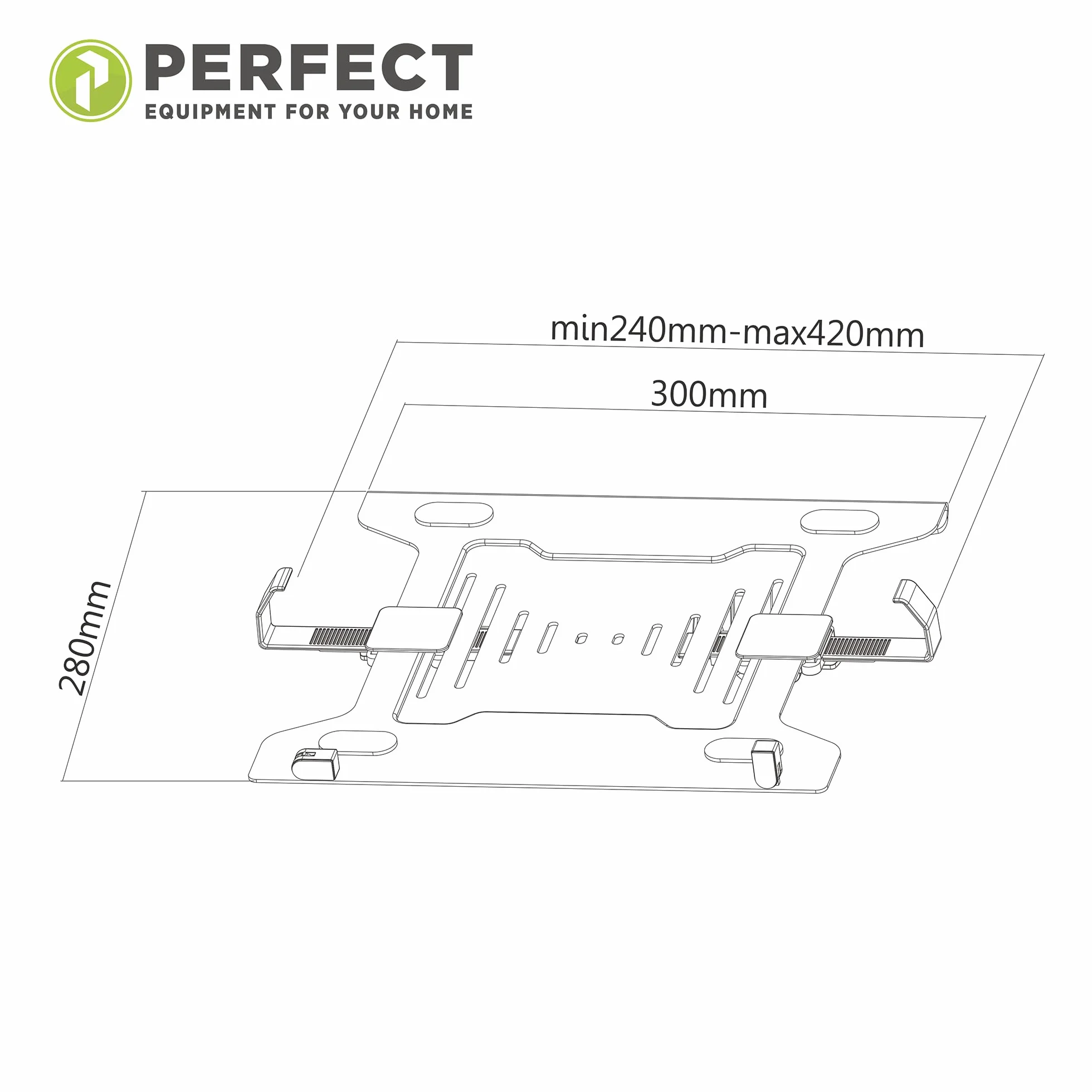 Uchwyt na notebooka VESA 30x22,5 cm 9 kg czarny