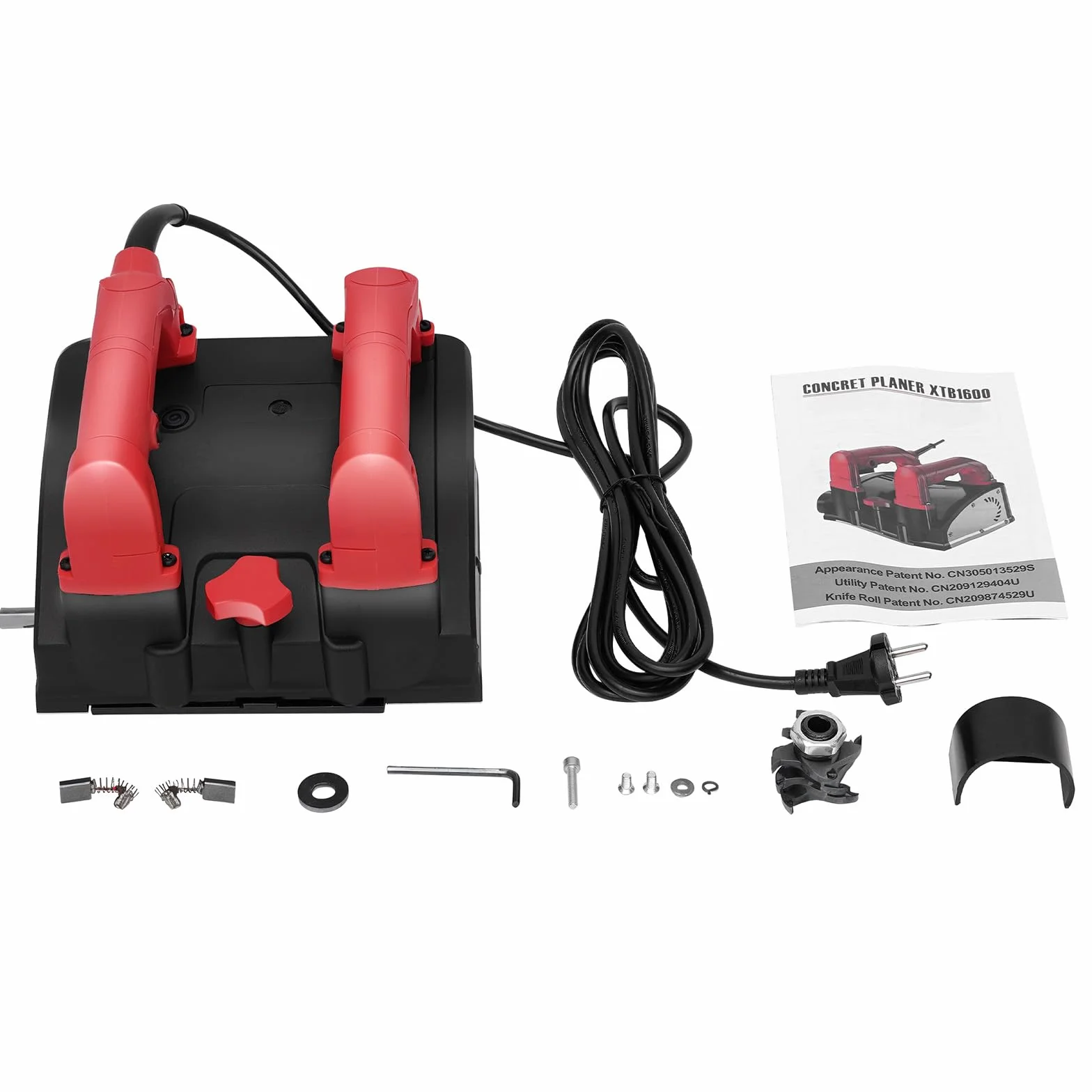 Frezarka do betonu 1200 W, elektryczna łopatka ścienna o szerokości 16 cm i głębokości strugania 1-4 mm, frezarka renowacyjna, szlifierka do betonu do renowacji ścian i usuwania tynku