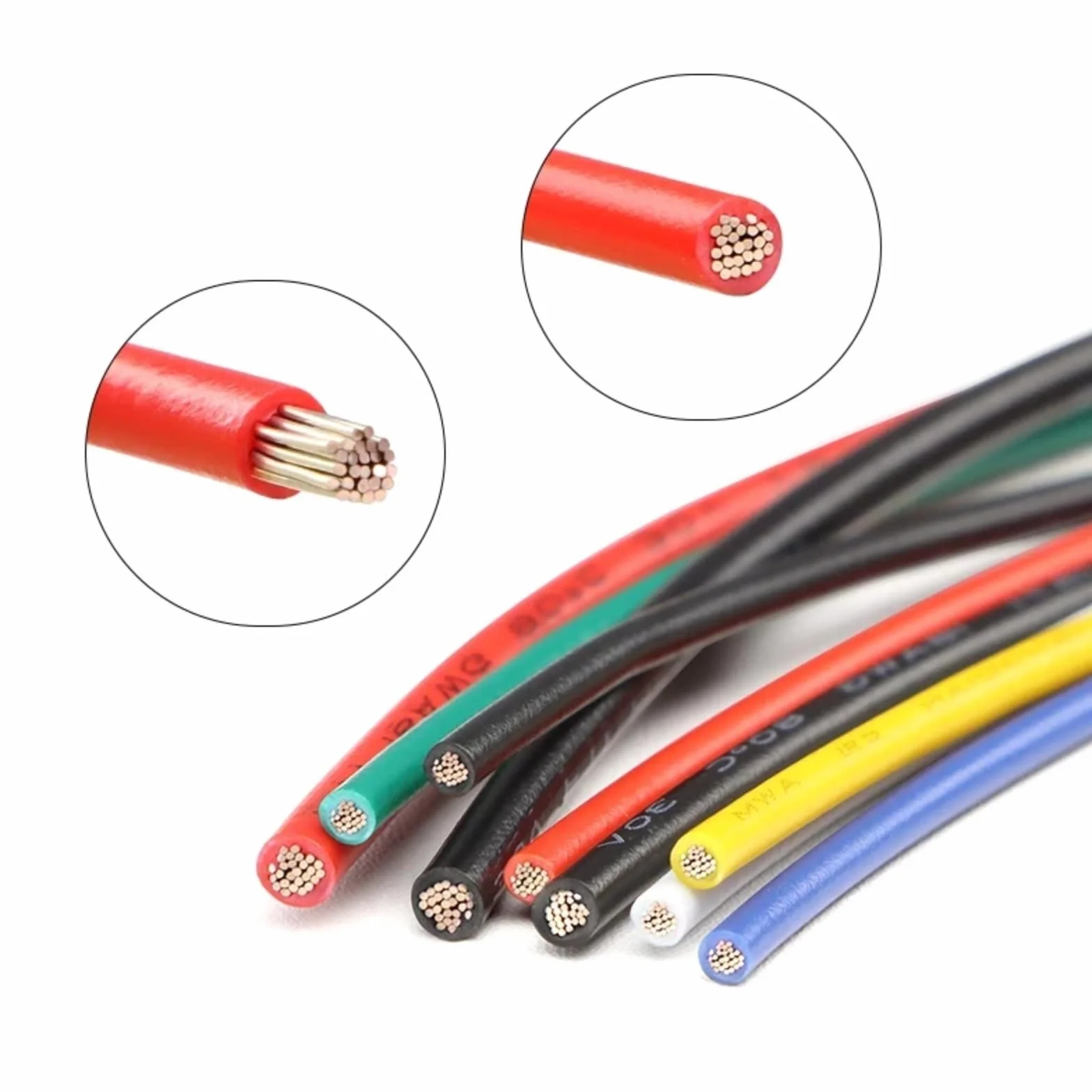 5M-200M UL1571 Kable elektroniczne 32 30 28 26 AWG miękki PVC (szary, 100 m, 26 AWG)