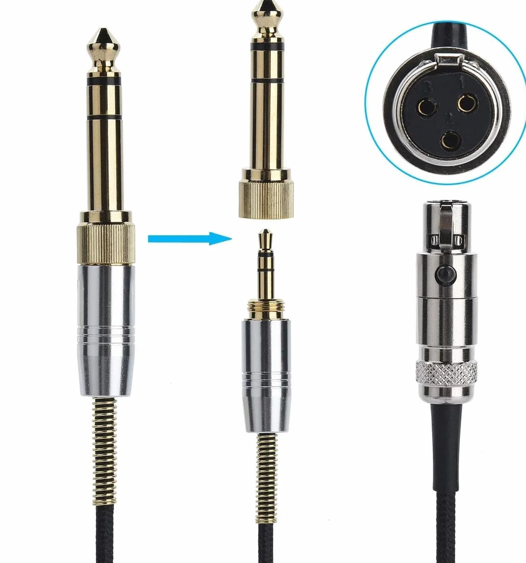 Zapasowy kabel audio 1,2 m do AKG Q701 K702 K271 K271S K240S K240 K701 Pioneer HDJ-2000