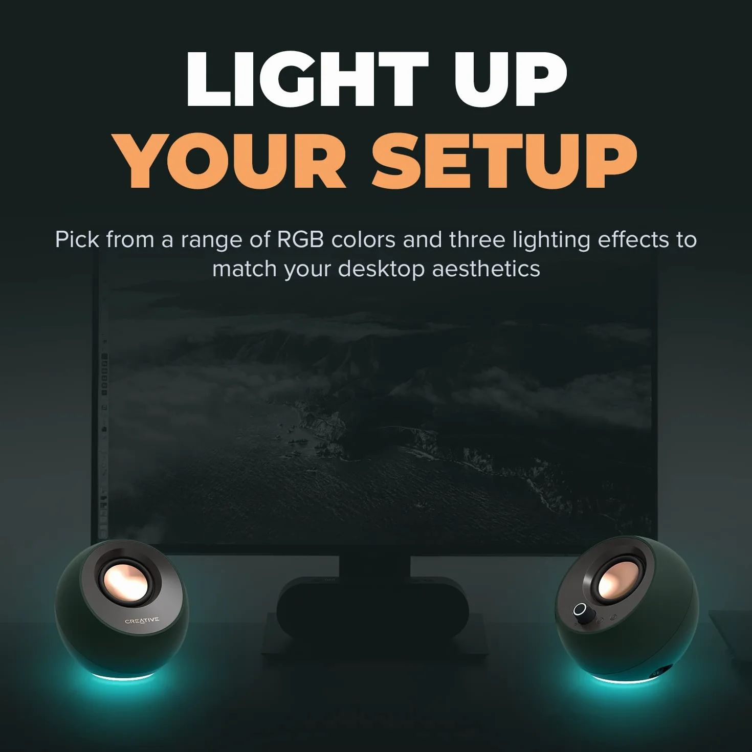 CREATIVE Pebble Pro 2.0 Głośniki komputerowe USB-C Bluetooth 5.3 RGB