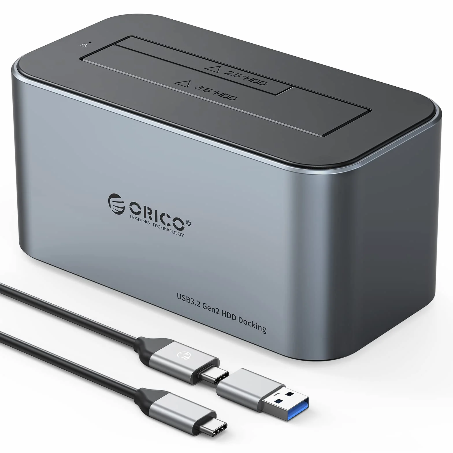 ORICO aluminiowa stacja dokująca do dysku twardego 6 Gbps USB 3.2 Gen 2 SATA 2,5/3,5 cala 18 TB