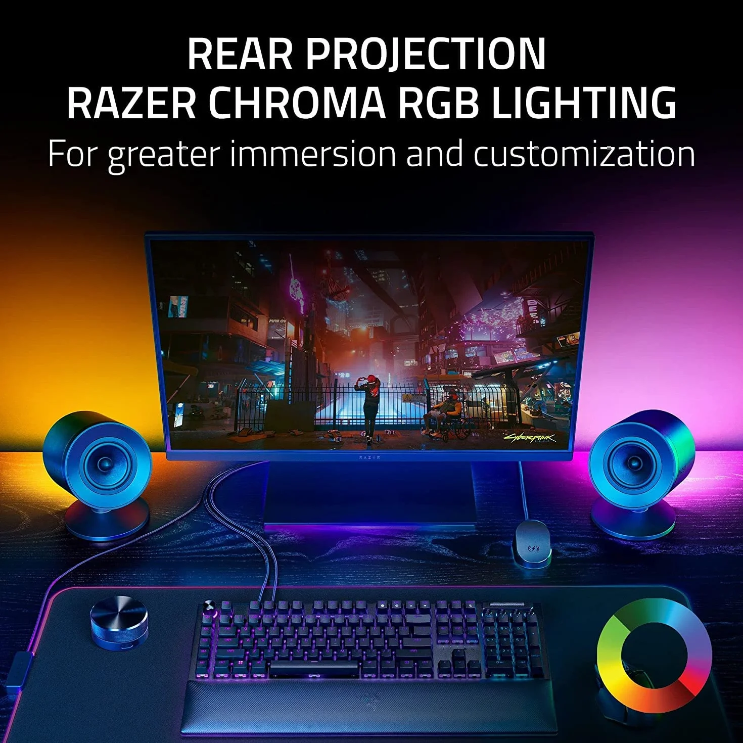 Razer Nommo V2 Pro 2.1 bezprzewodowy subwoofer głośniki do gier PC THX Spatial Audio Czarny