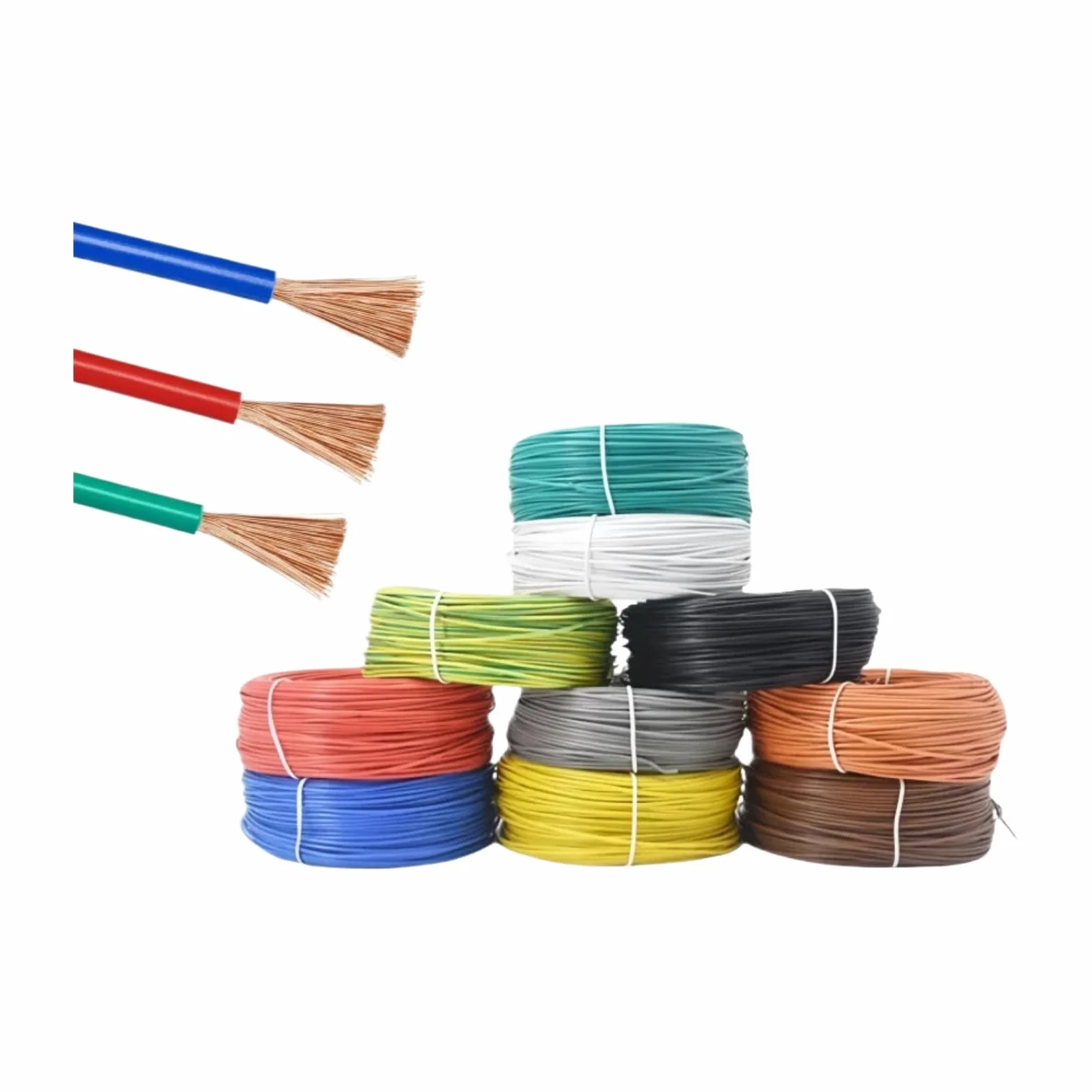 Kabel miedziany PVC300/500V Elastyczny kabel z rdzeniem wielożyłowym (WHITE; 5m; 13AWG (2,5 mm2))