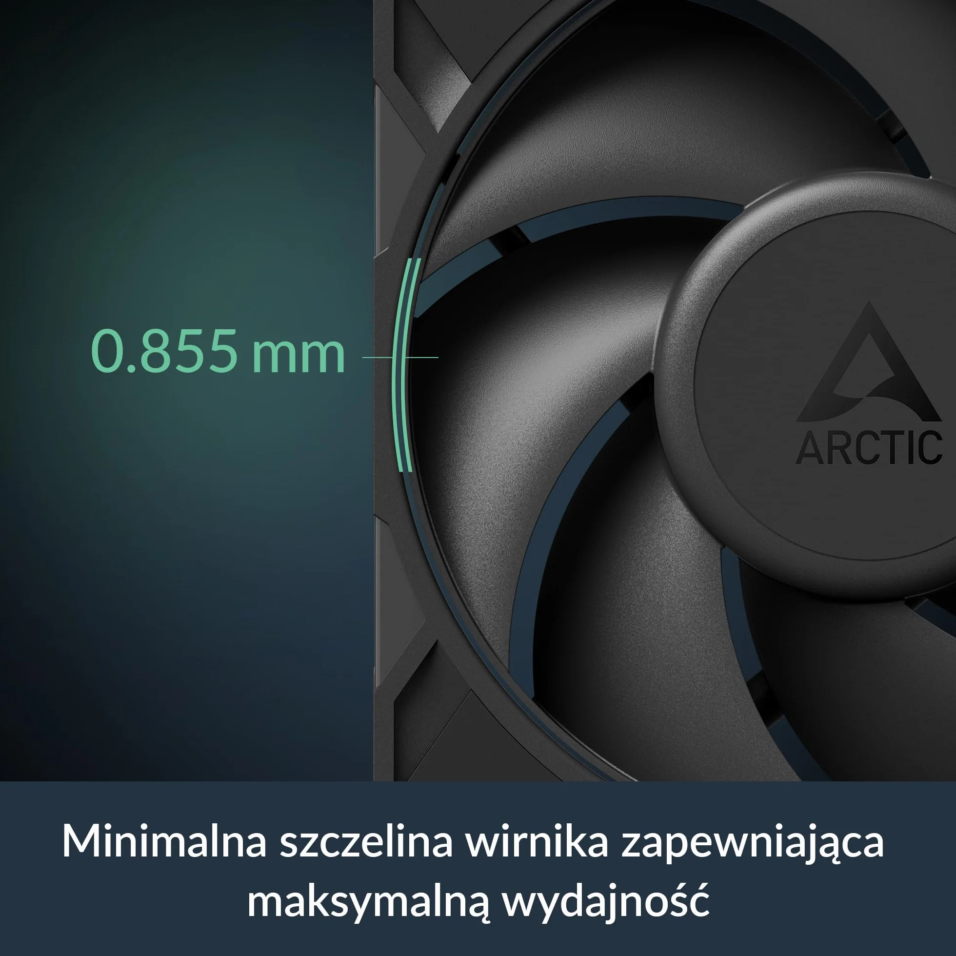 ARCTIC P12 Pro PST 5 Sztuk Wentylator PWM 120 mm 600-3000 rpm 0 RPM Czarny