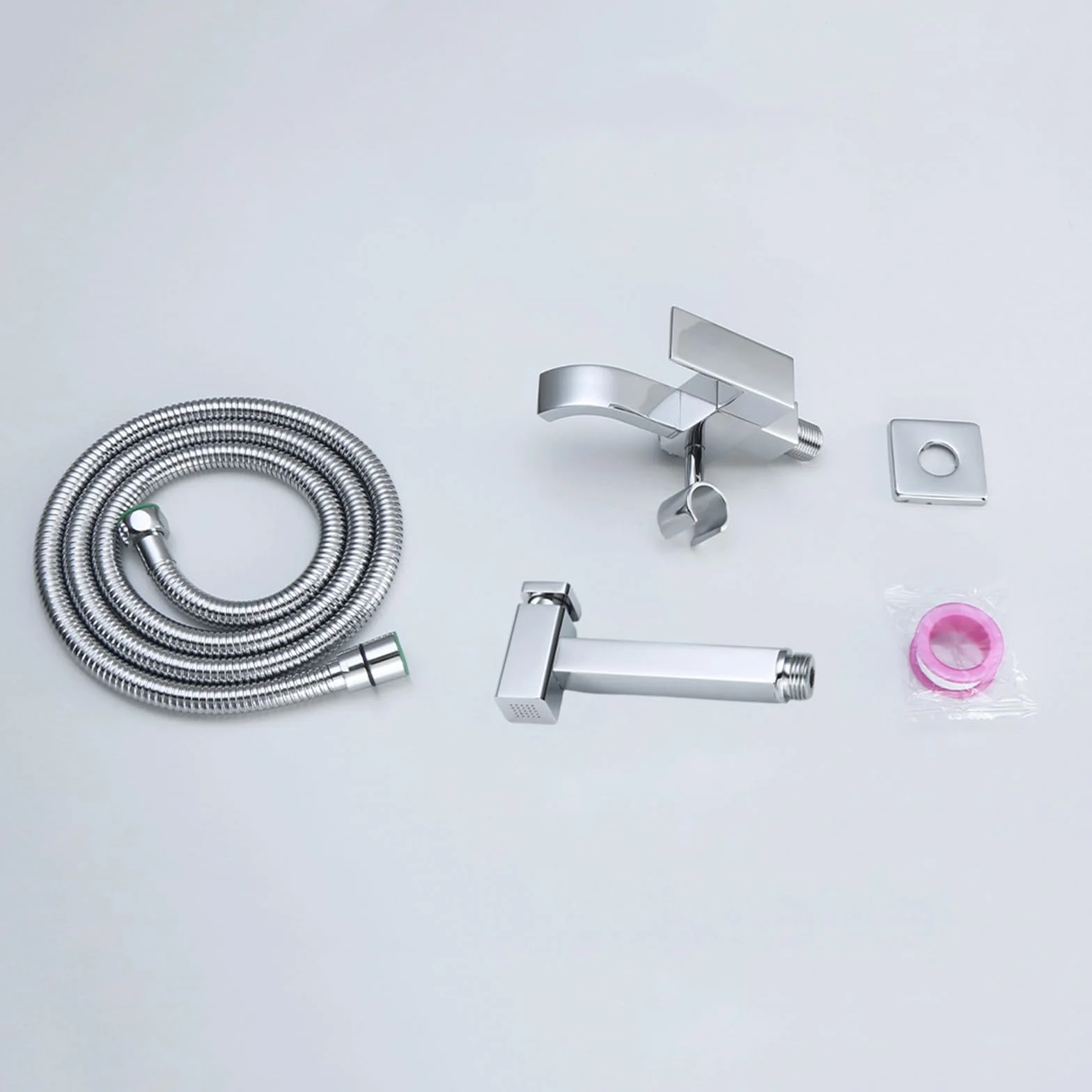 Bidet słuchawka prysznicowa do toalety, chromowana, mosiądz, montaż ścienny, kran zimna woda z wężem 1,5 m, na balkon, do łazienki