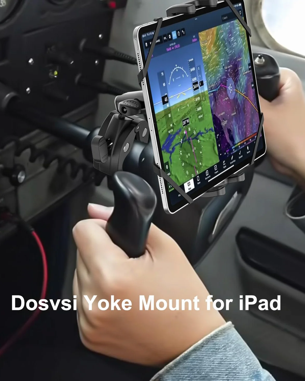 Uchwyt na tablet dla pilotów samolotów, metalowy zacisk ramienia regulacyjnego do iPada