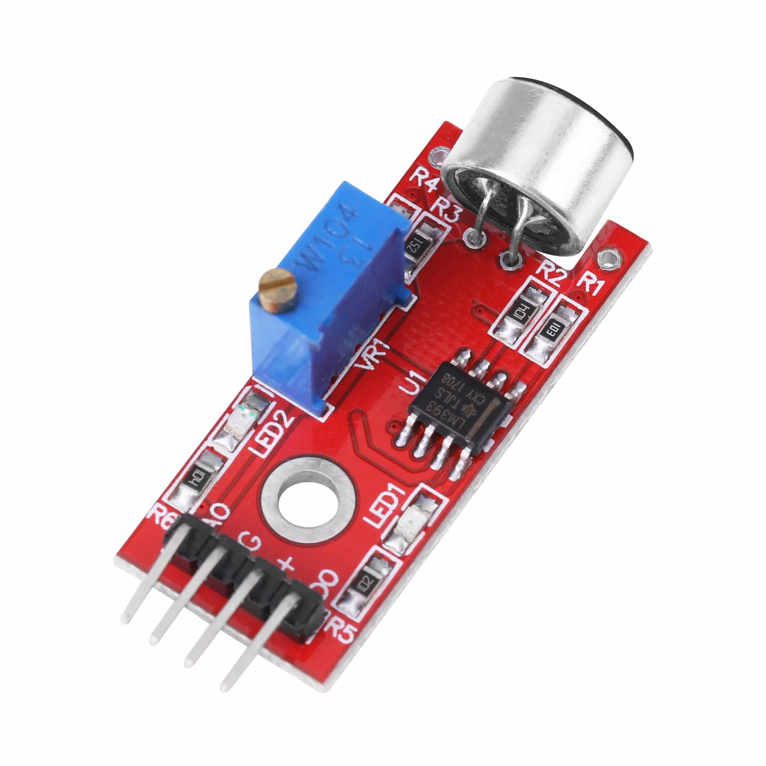 Moduł mikrofonu Akozon, moduł wzmacniacza audio o wysokiej czułości wyjście DC niski poziom szumów 20dB 3.3 V / 5 V czujnik dźwięku głosu dla