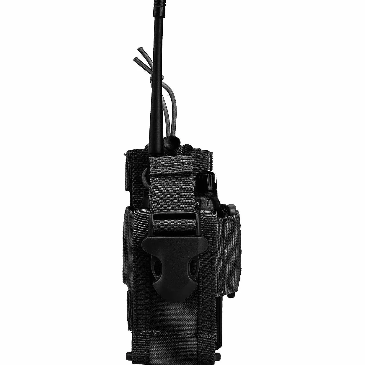 Kyrio uchwyt na radio regulowany pojemnik do przechowywania narzędzi Molle kabura na radio Walkie Talkie Heavy Duty Holder czarny