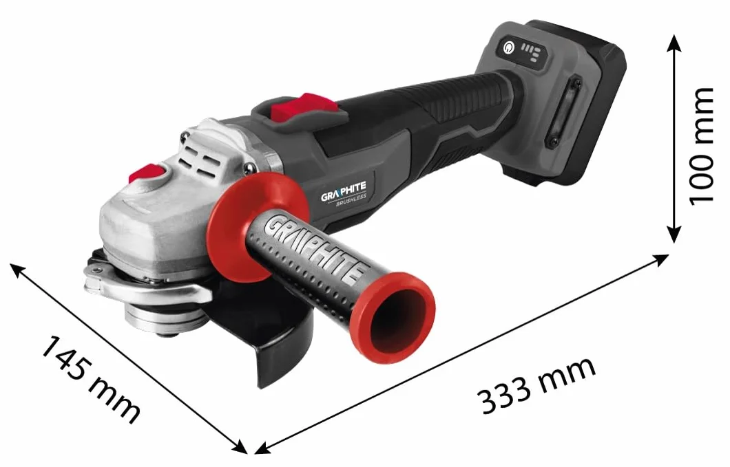 Szlifierka Kątowa Akumulatorowa 125mm Bezszczotkowa +Tarcze do Metalu 10szt