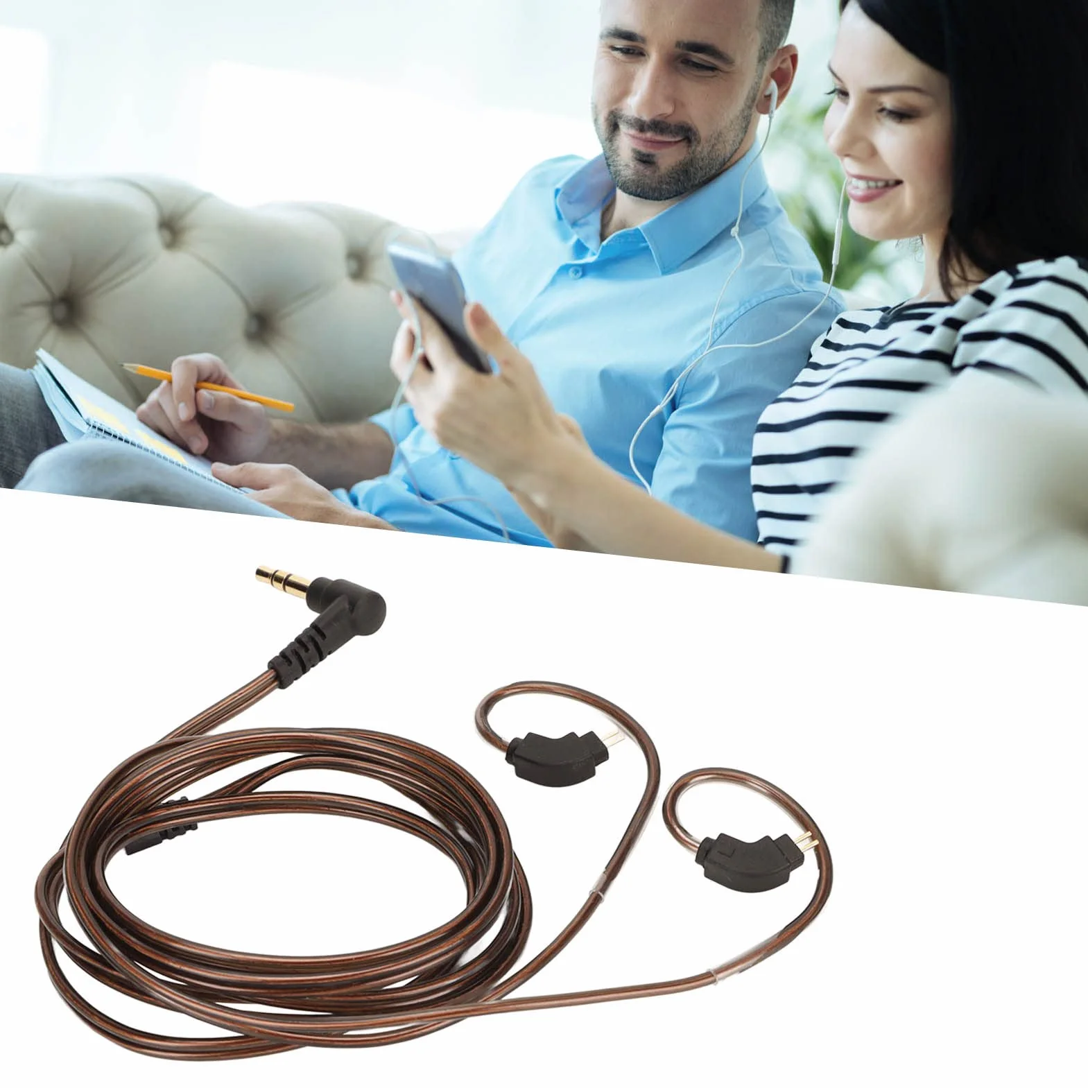 Kabel Słuchawkowy 2Pin 0.78mm 120cm Miedź Beztlenowa do AS10 AS06 ZST ZS3 ZS4 ZS5