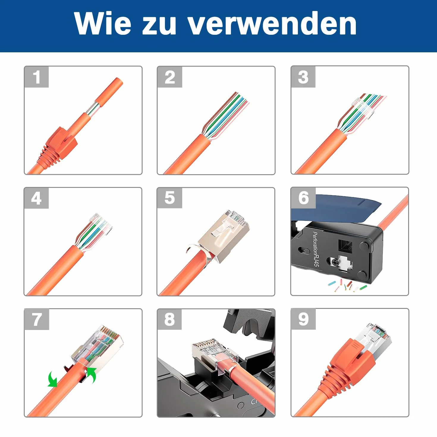 iwillink wtyki RJ45 CAT 7 pozłacane 50μ ekranowane 10 Gbps przelot Cat7 Cat6a