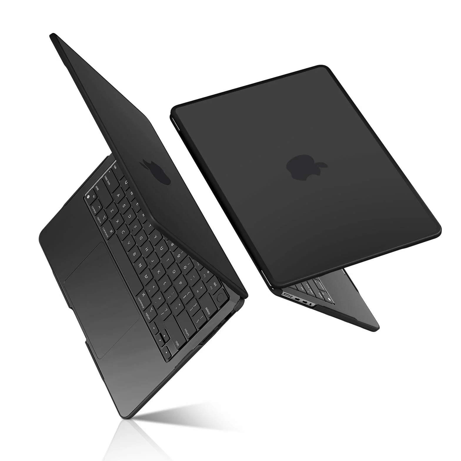 Etui kompatybilne z Macbook Pro 16 cali M5 M4 M3 M2 M1 A3428 A3429 A3403 A3186 A2991 A2780 A2485, Ramka TPU + Osłona PC Matowa czerń