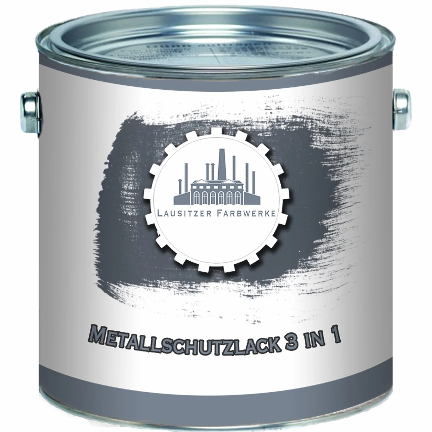 Lausitzer Farbwerke Farba ochronna do metalu 3 w 1, lakier ochronny do metalu 3 w 1, oszczędzasz sobie produktów antykorozyjnych, farba do metalu, stali, żelaza, cynku, aluminium (5 l, biała (RAL 9010))