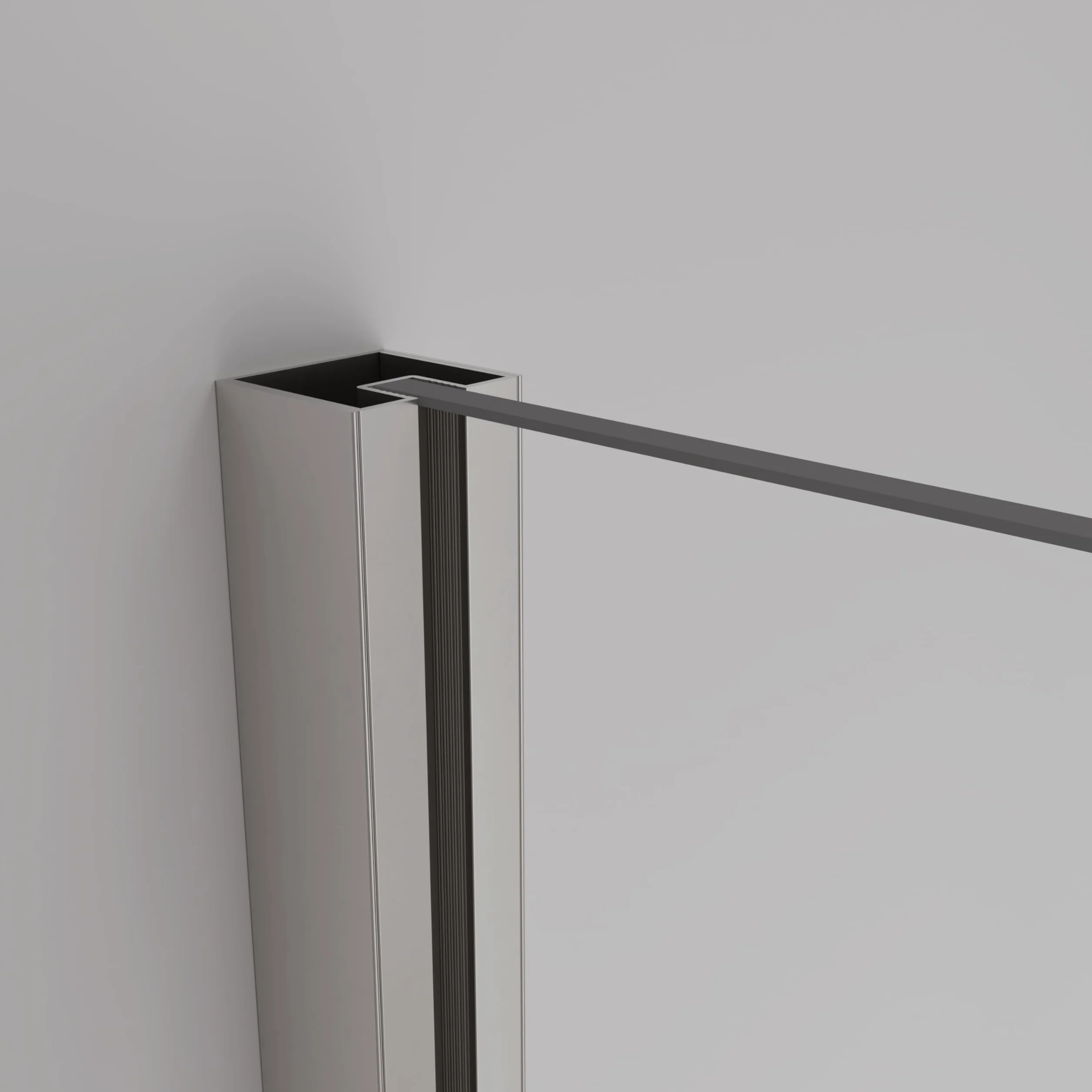 Ścianka prysznicowa Walk-In 120 x 200 cm – 8 mm szkło bezpieczne ESG, srebrna matowa, dwustronna, aluminiowa rama, uchwyt stabilizujący 70-100 cm, łatwy montaż, nowoczesna kabina prysznicowa do kabiny