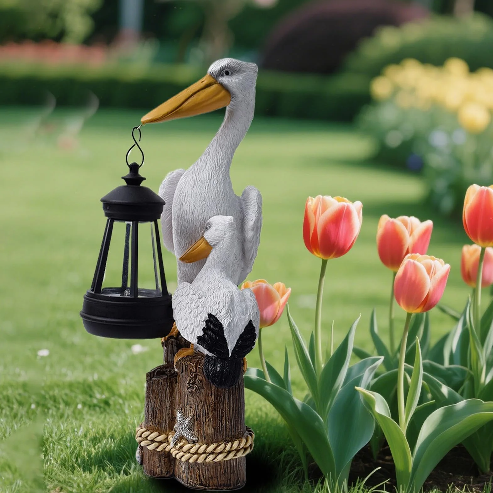 Lampy Solarne Ogrodowe Figurki Zewnętrzne Figurka Ptaka Dekoracja | Dekoracyjna Figurka Na Podwórko Dla właścicieli domów i miłośników zwierząt do ogrodu, na patio, ganek, taras, trawni